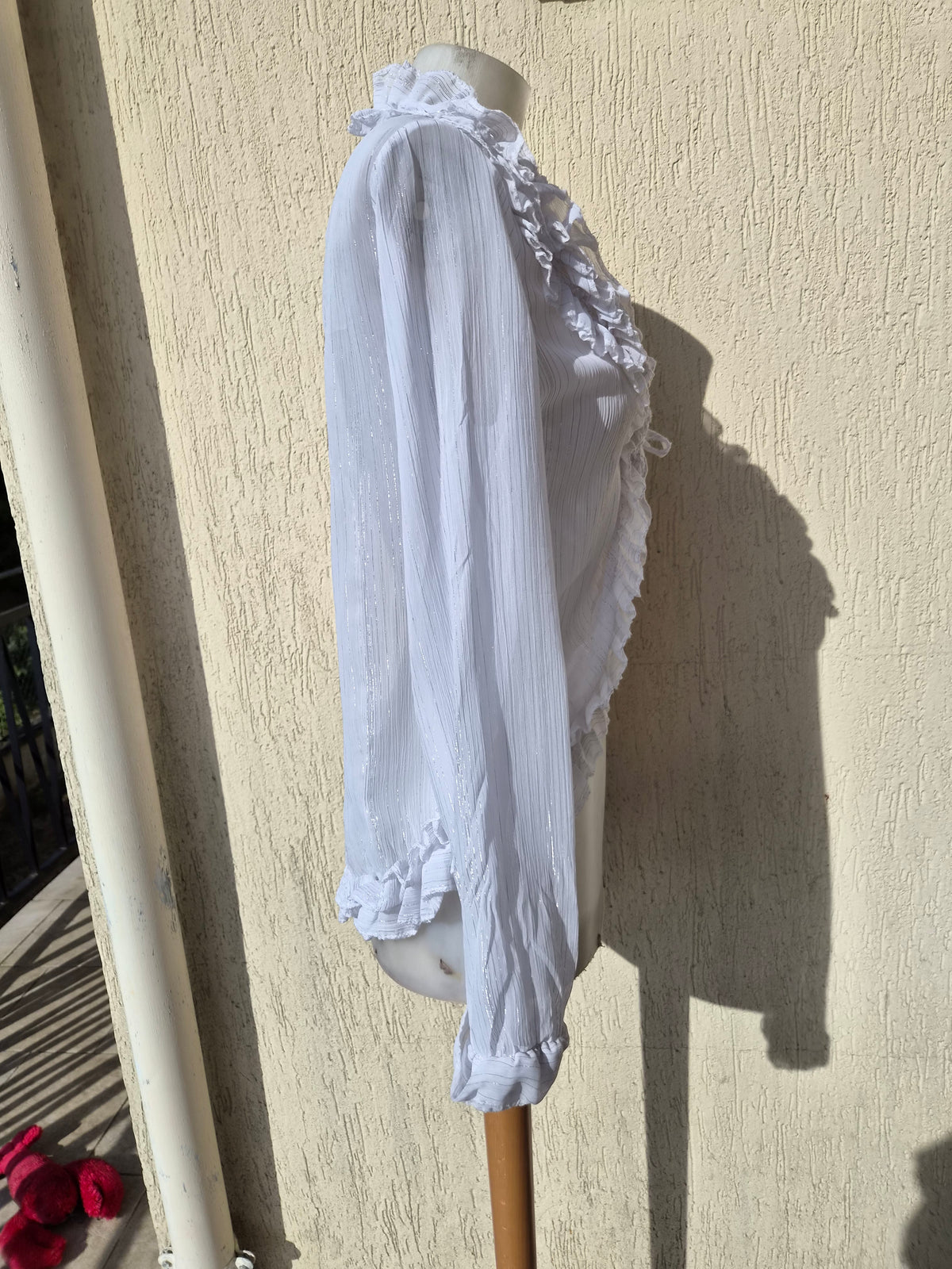 Chemisier à volants blanc