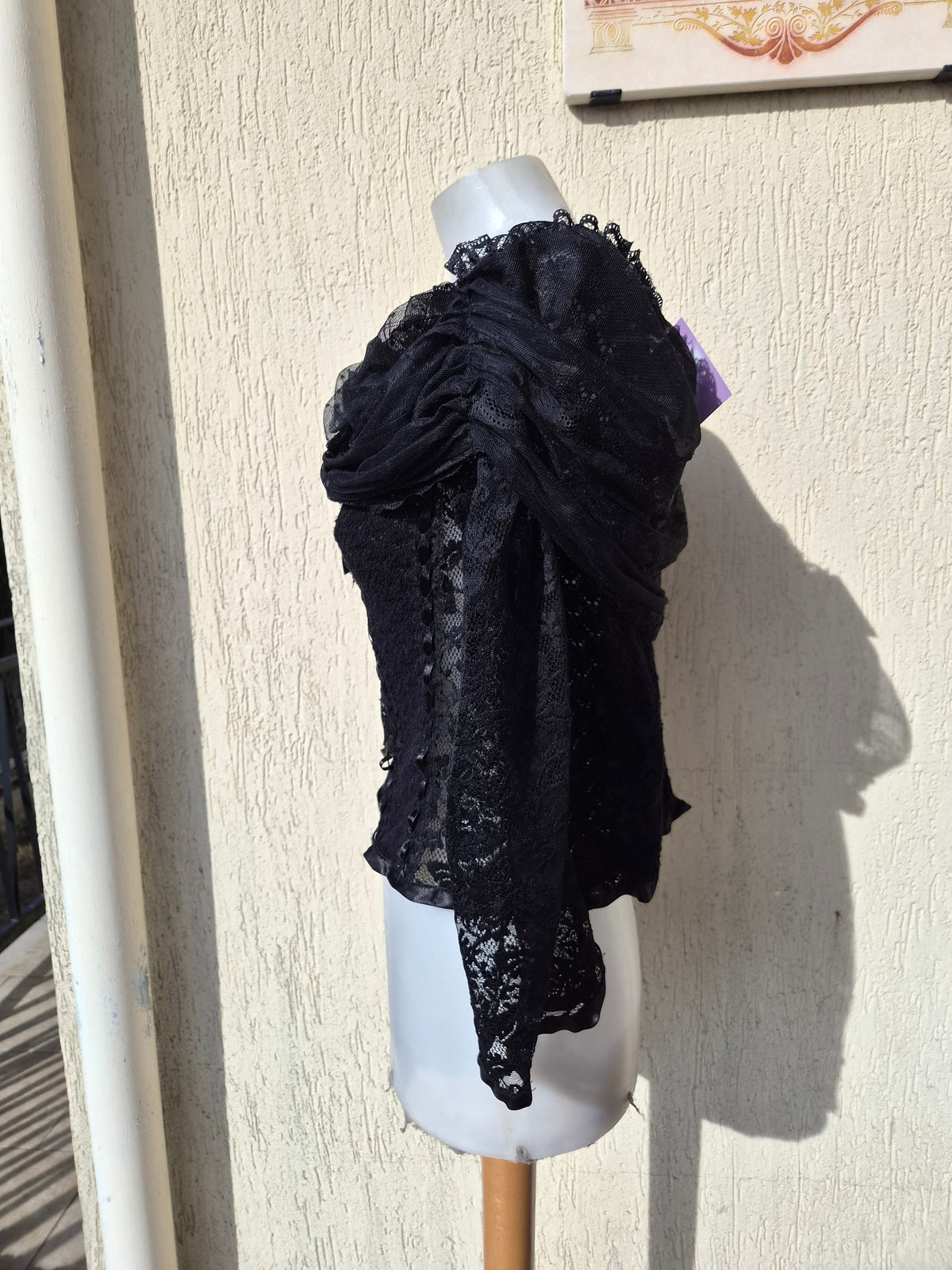 Lace and ribbon detail top