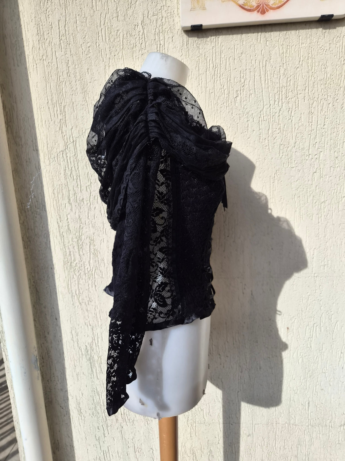 Lace and ribbon detail top
