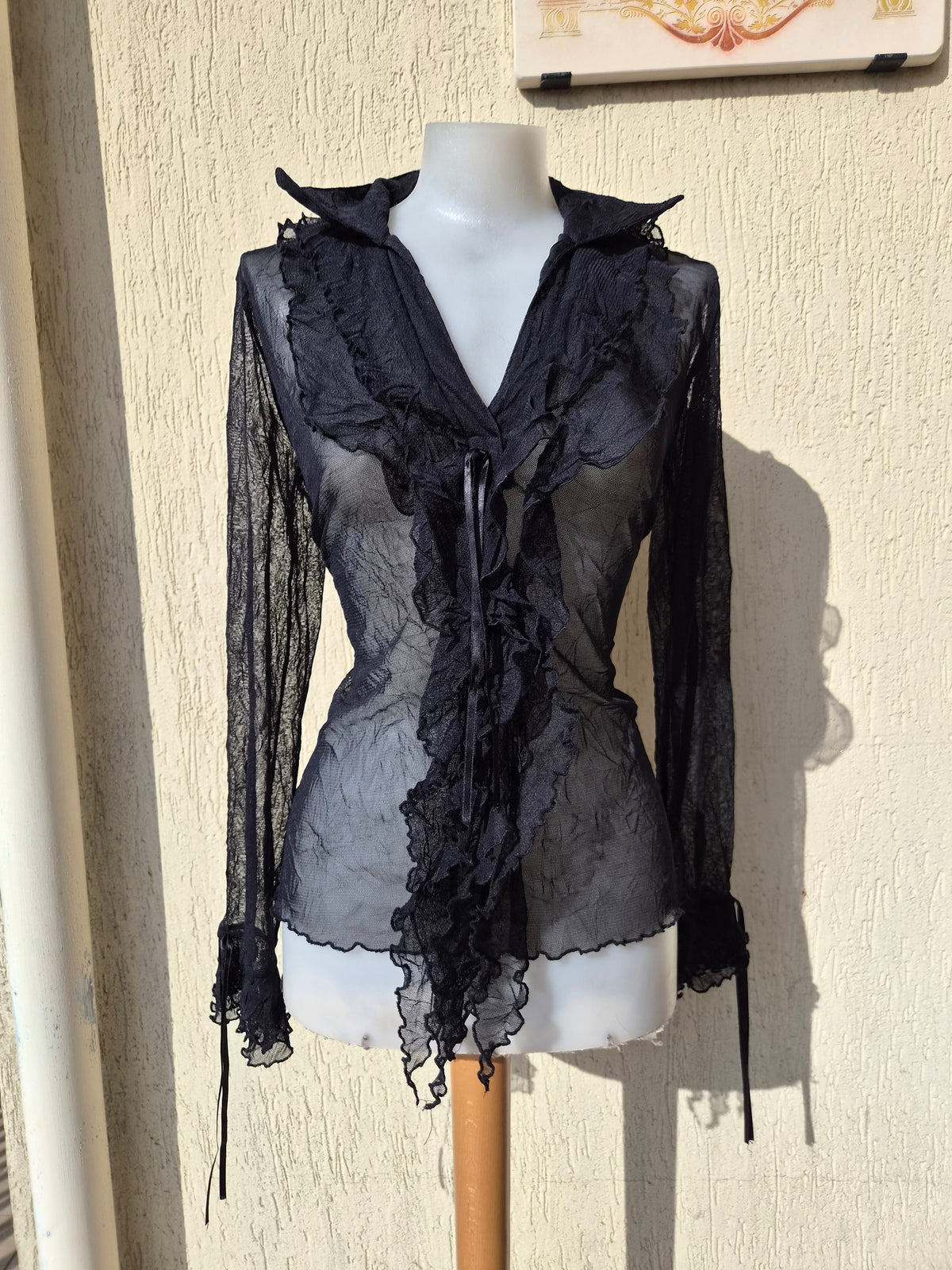 Chemisier en voile noir
