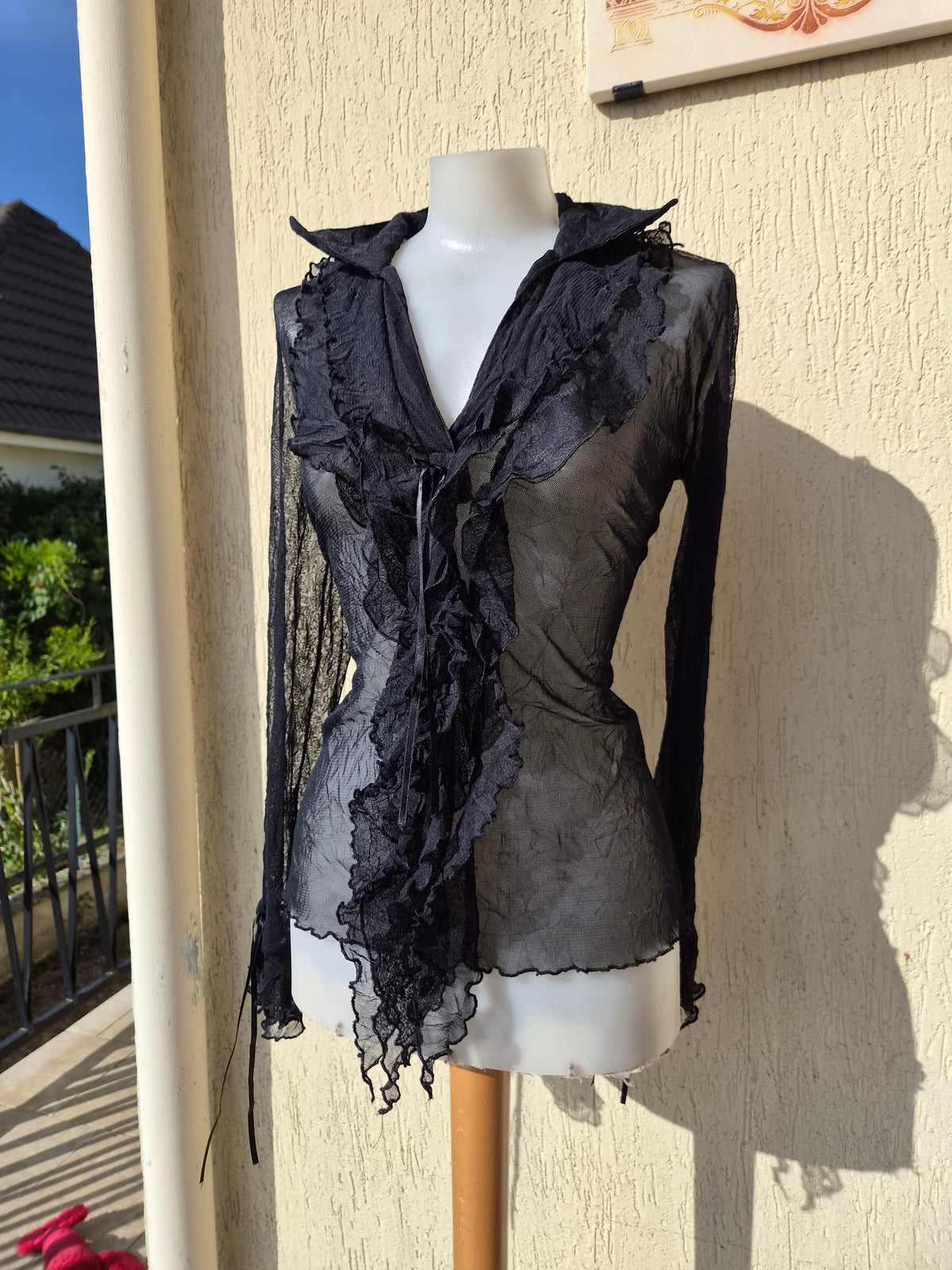 Chemisier en voile noir