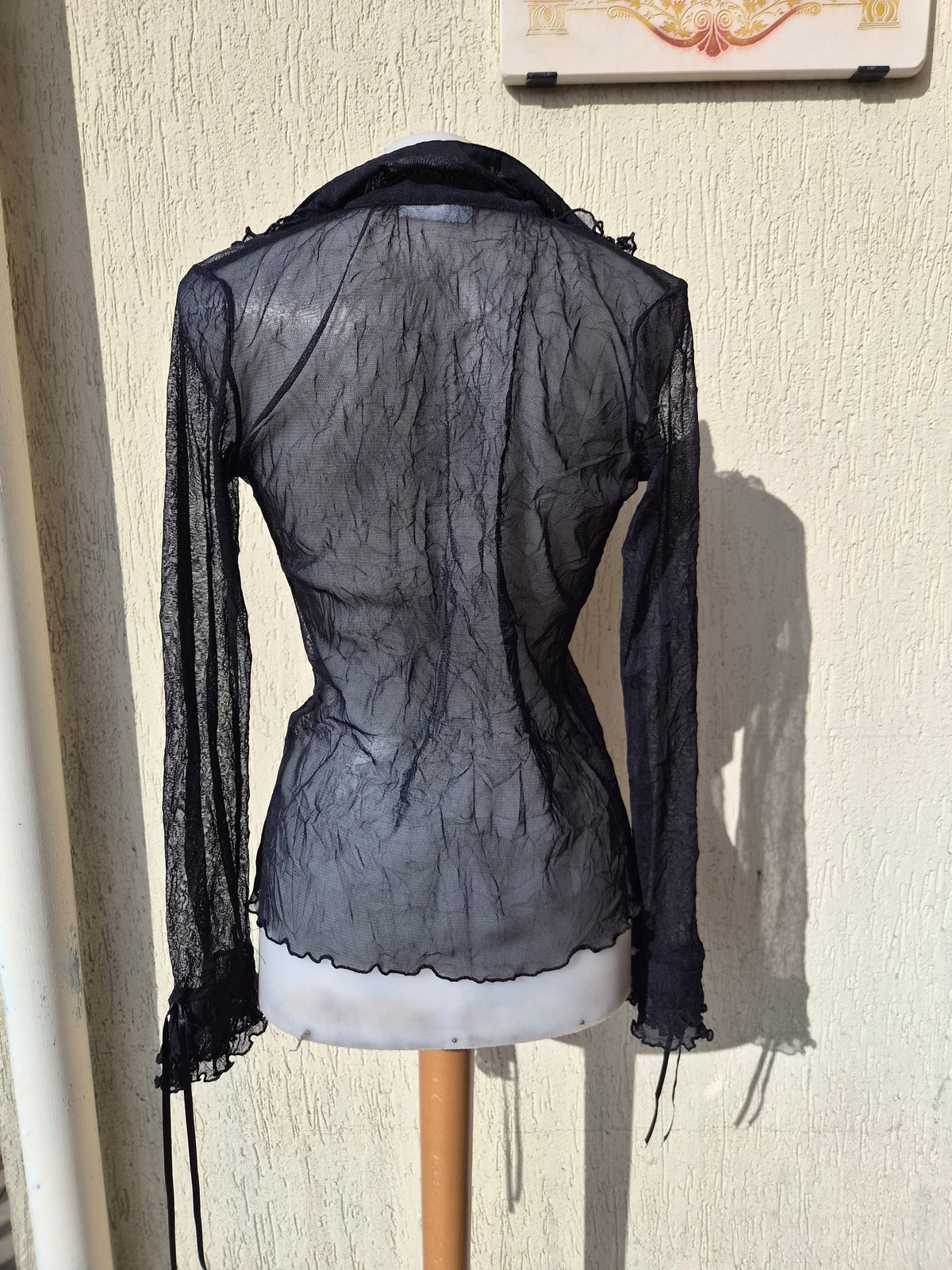 Chemisier en voile noir