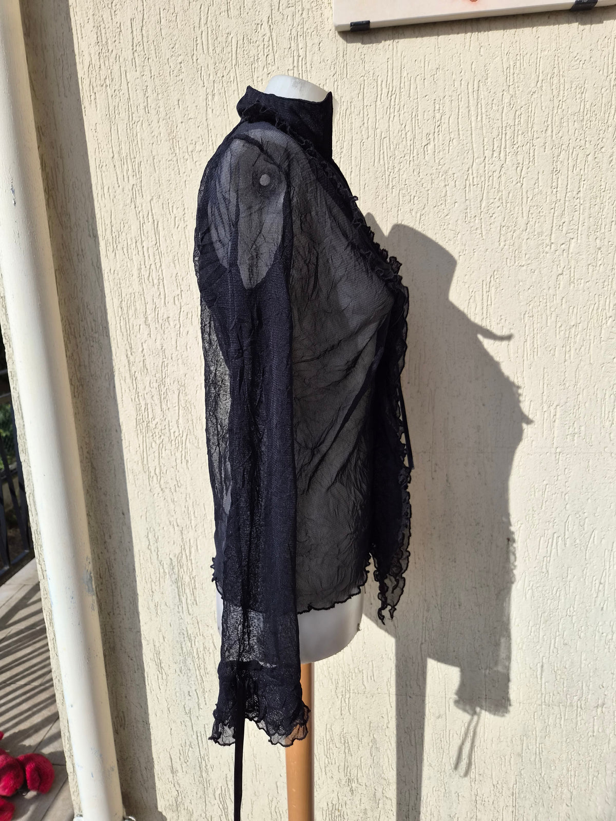 Chemisier en voile noir