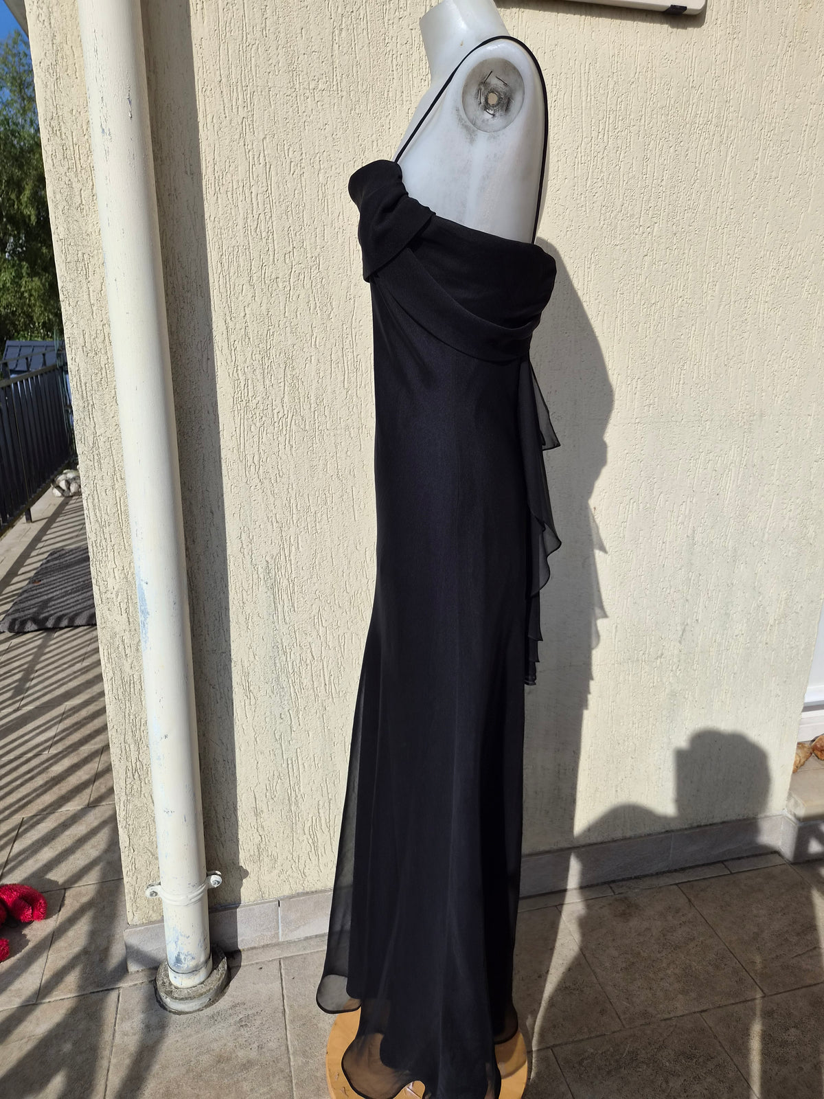 Maxi robe satinée noire