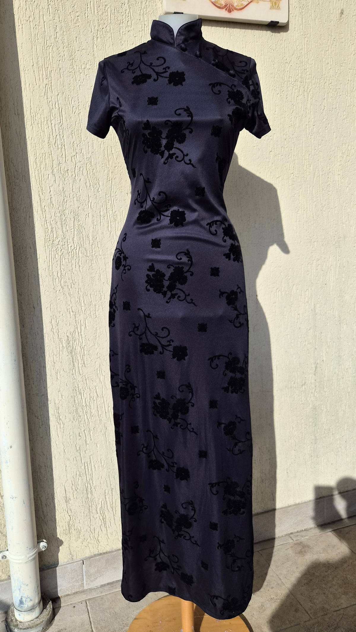 Robe noire col Mao