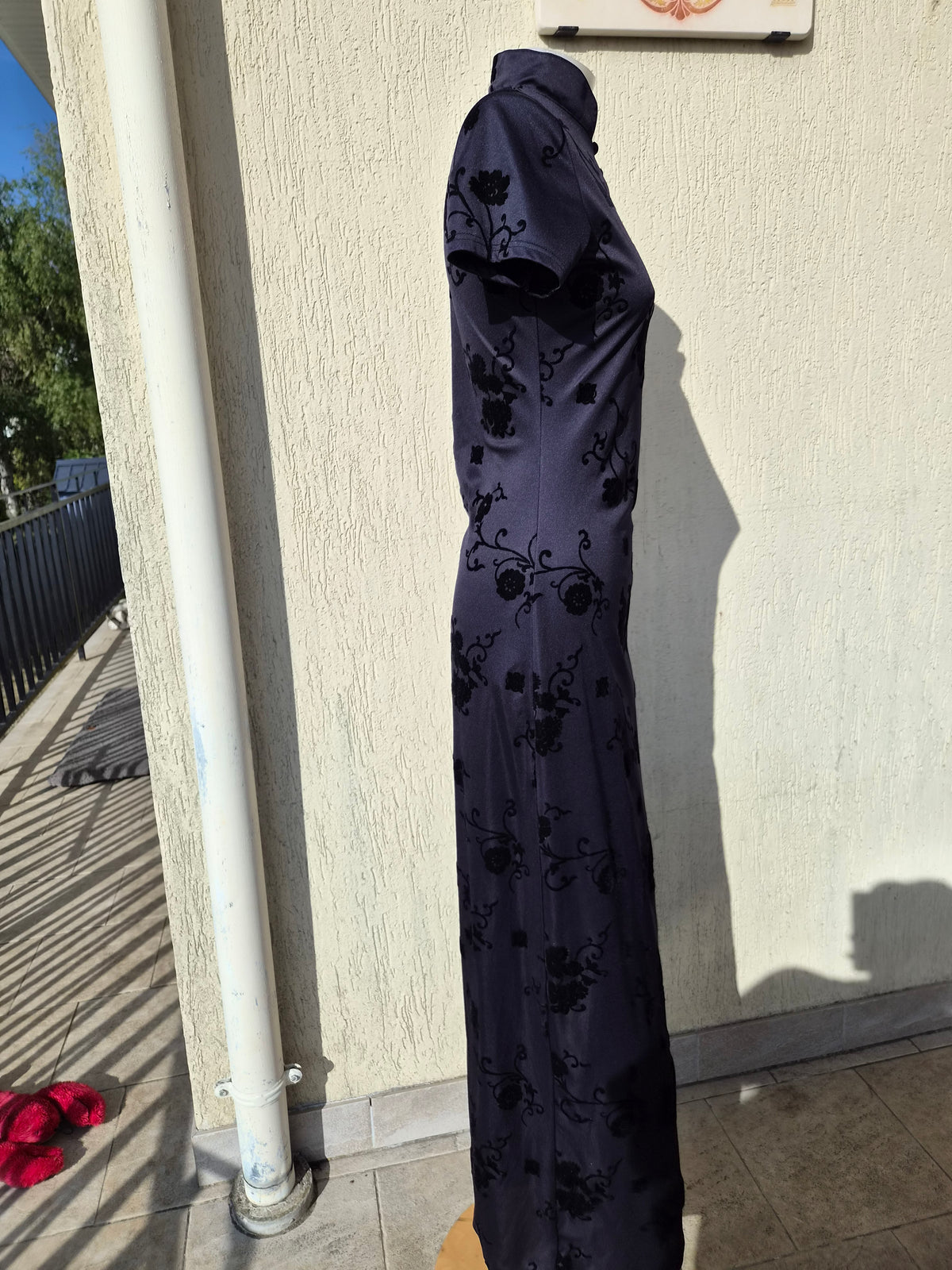 Robe noire col Mao