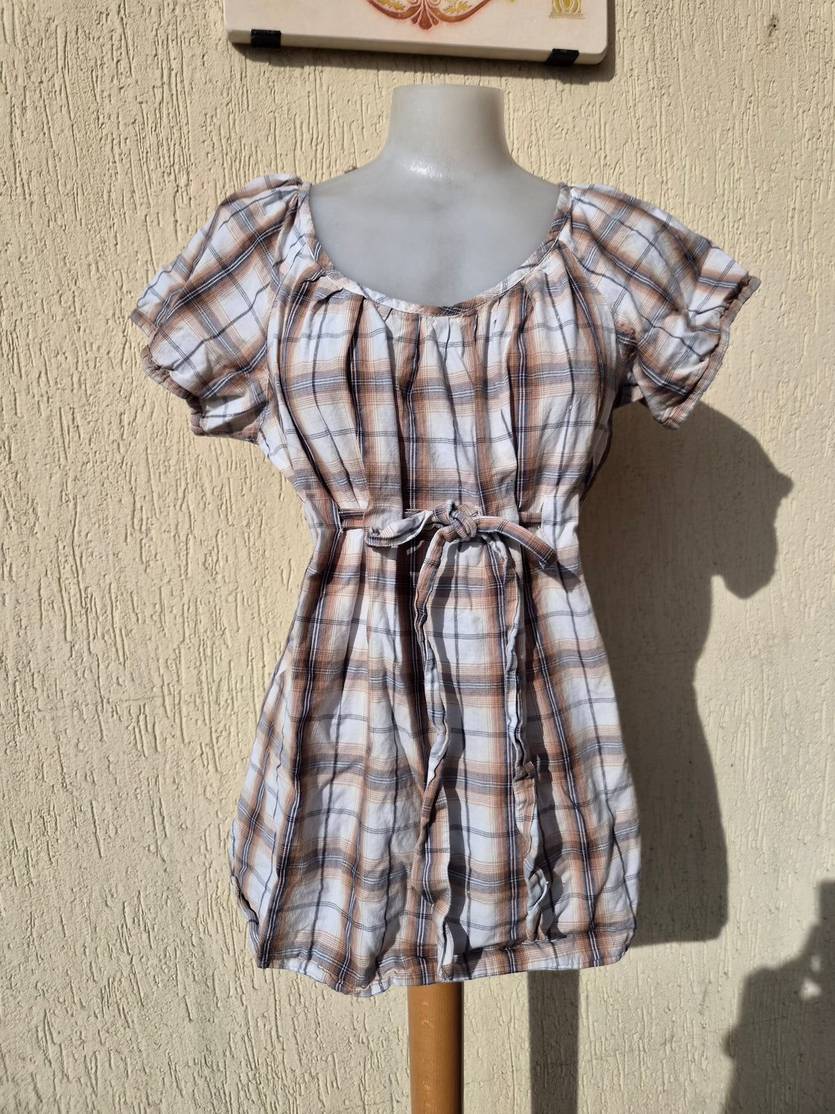 Tartan babydoll top