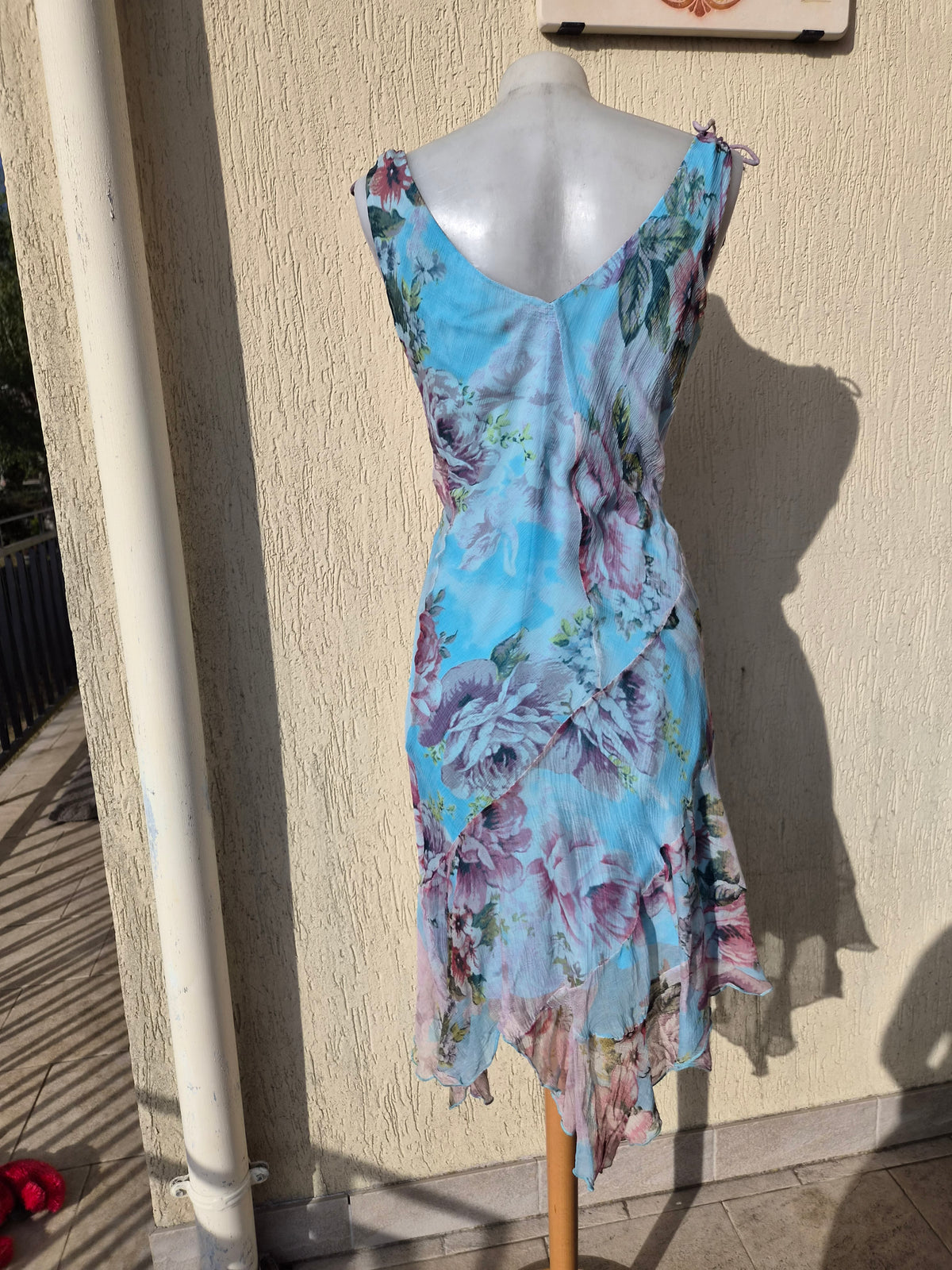 Robe florale bleue René Derhy