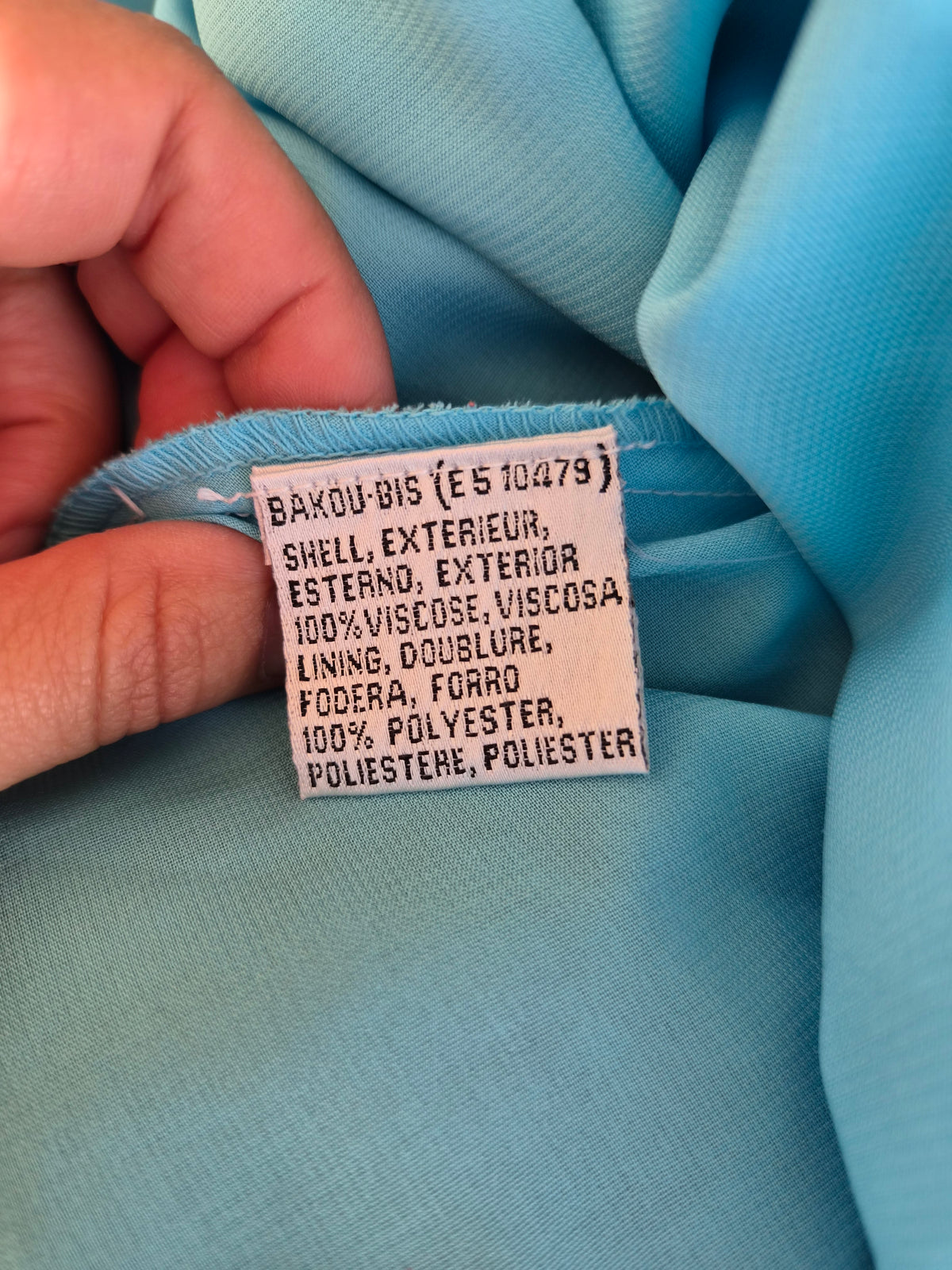 Robe florale bleue René Derhy