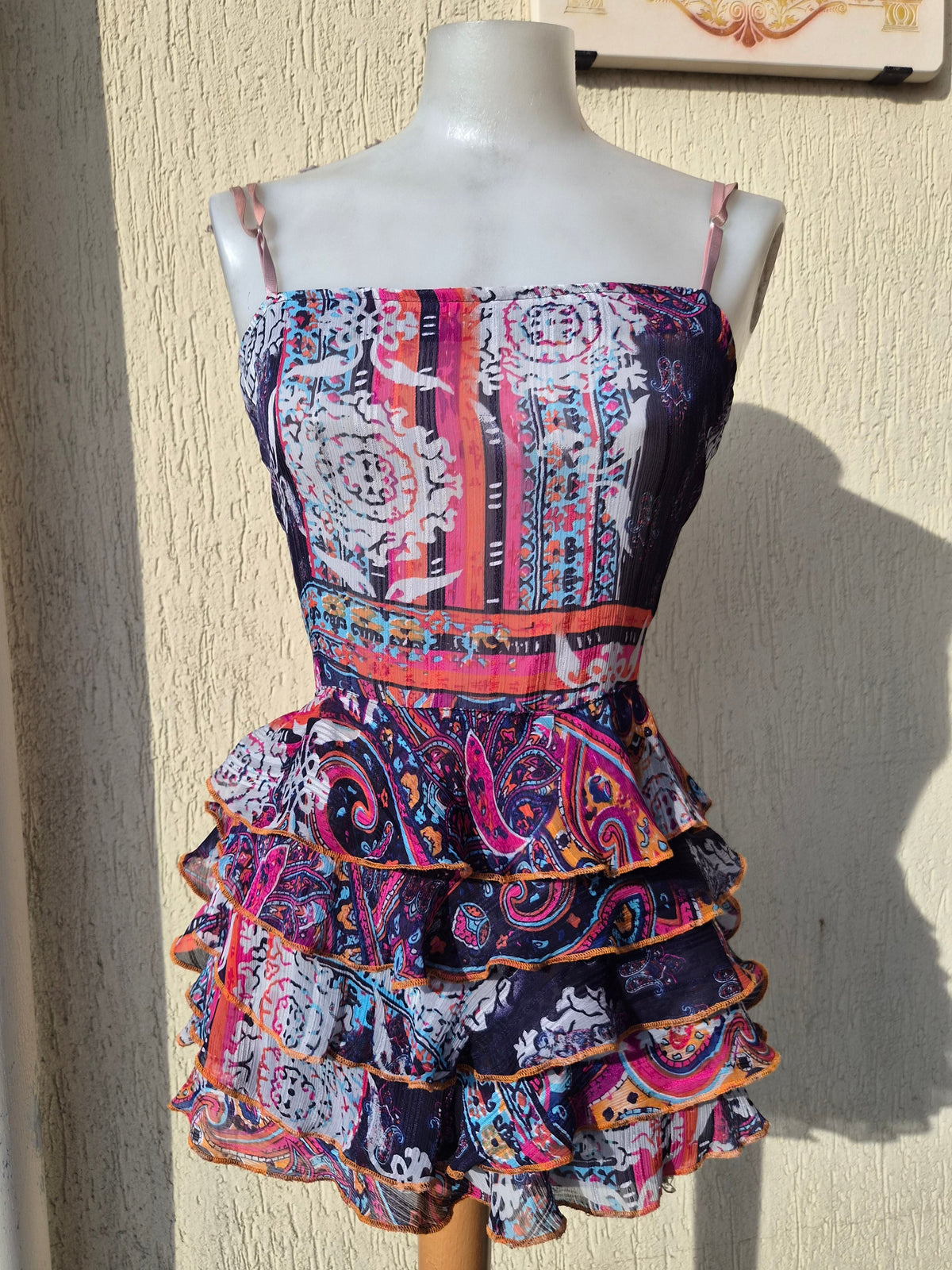 Haut floral en voile