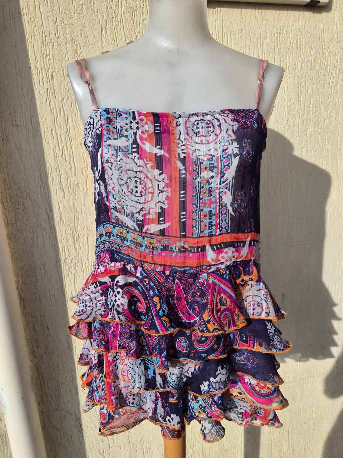 Haut floral en voile