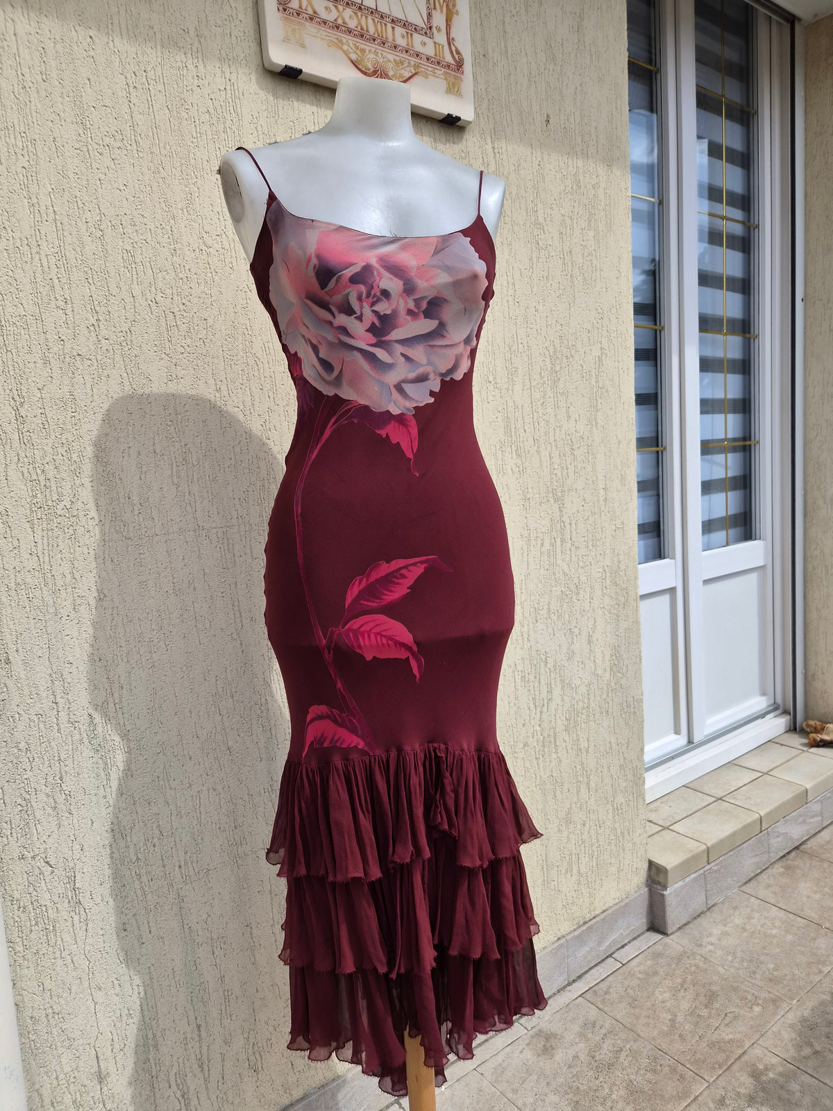Robe en soie motif fleur