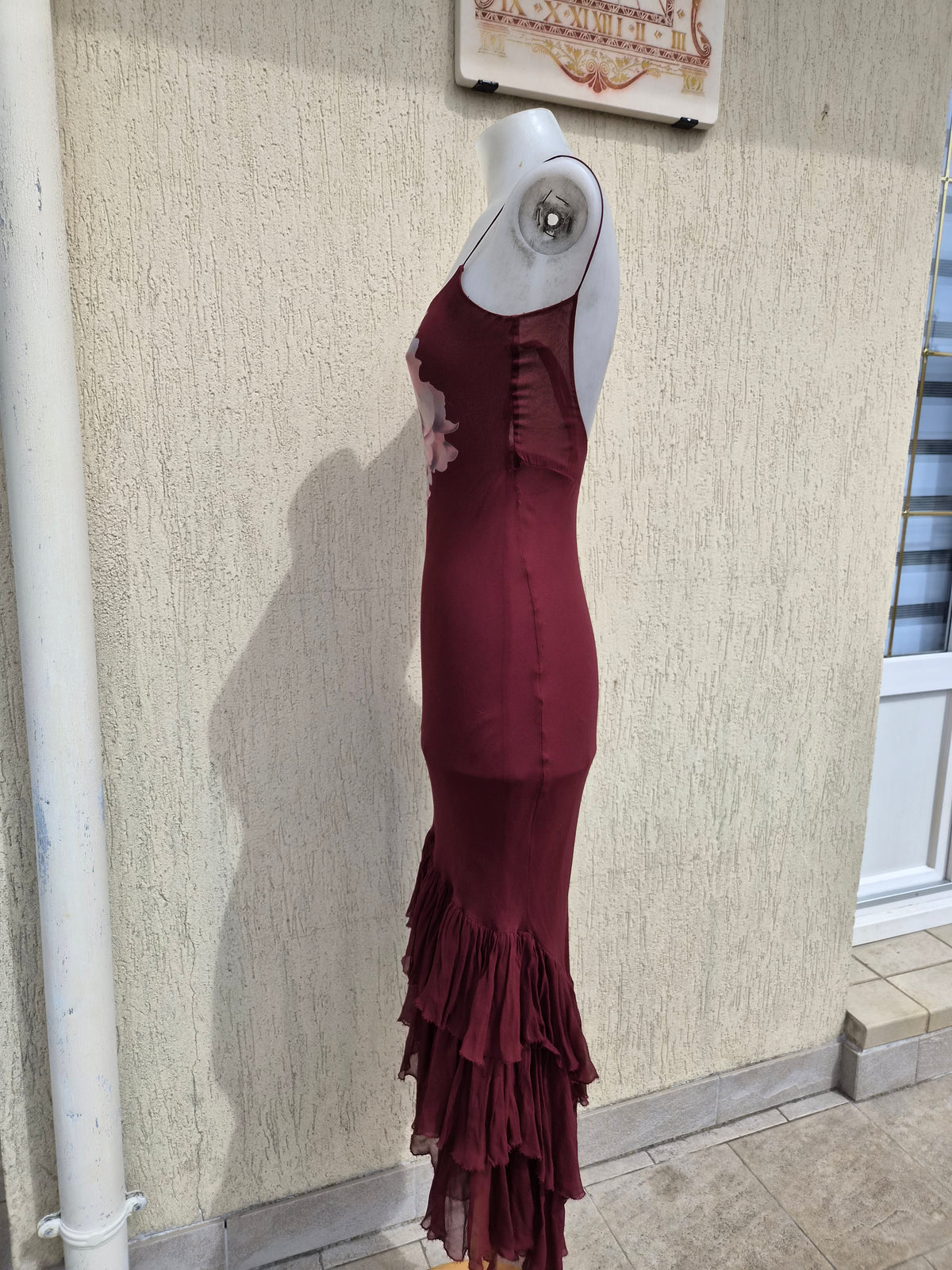 Robe en soie motif fleur