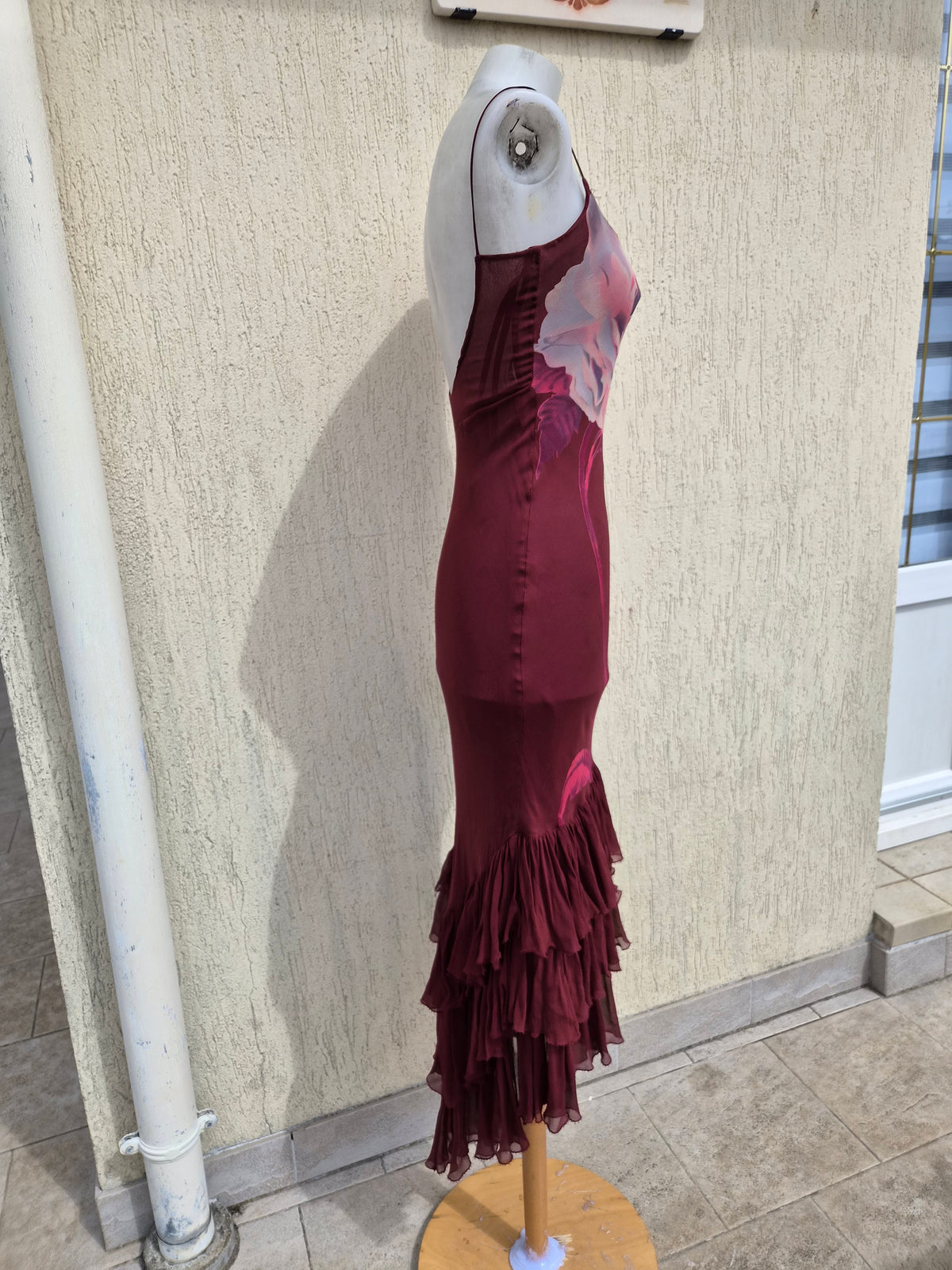 Robe en soie motif fleur