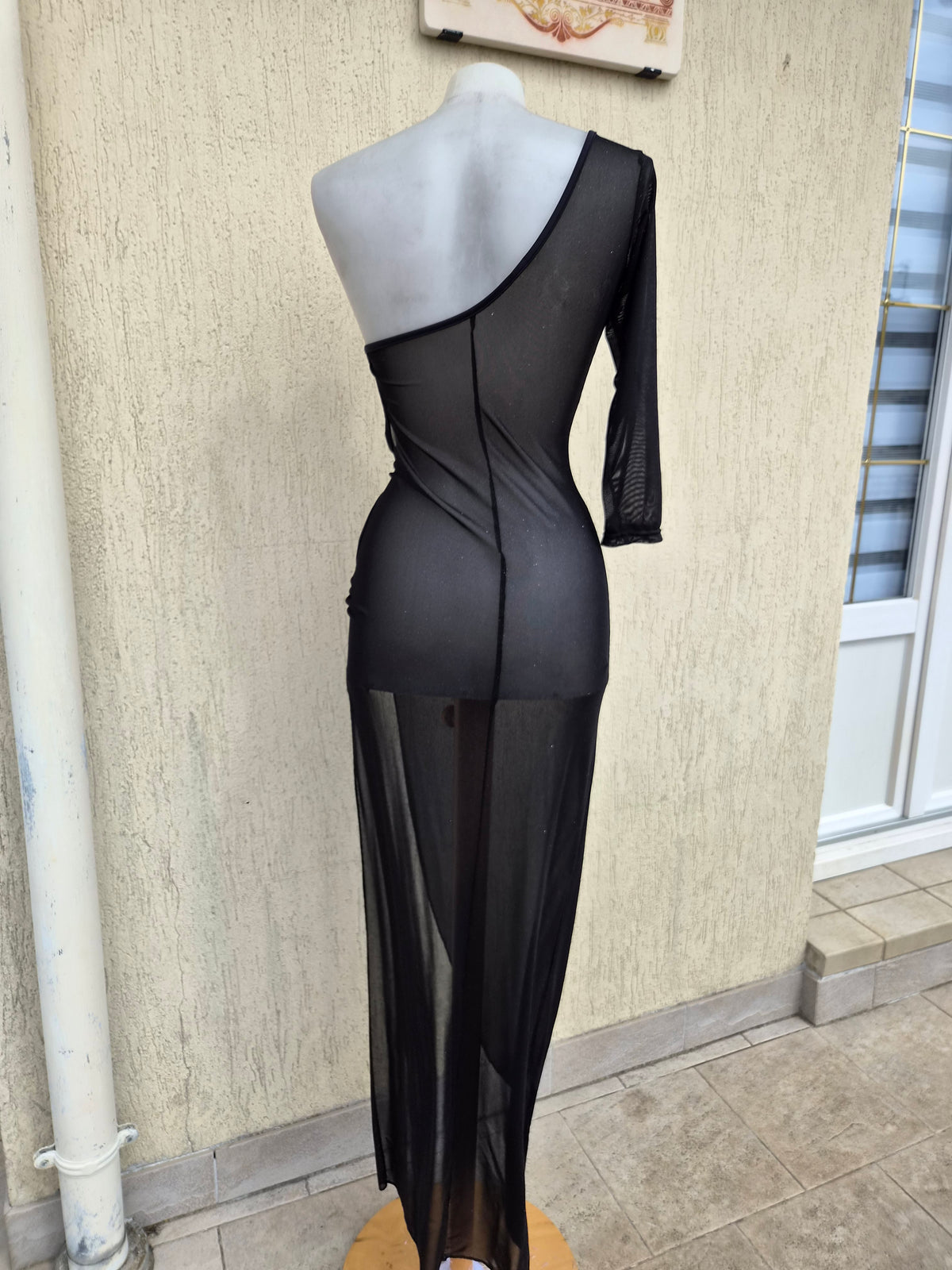 Cut-out chiffon dress