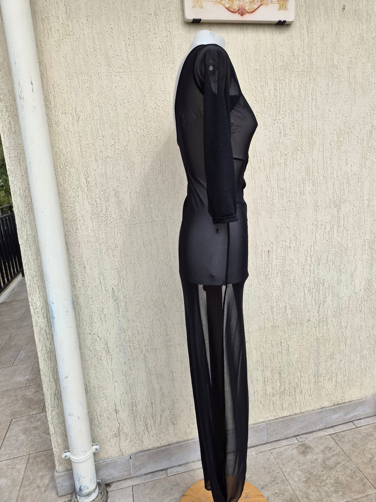 Cut-out chiffon dress