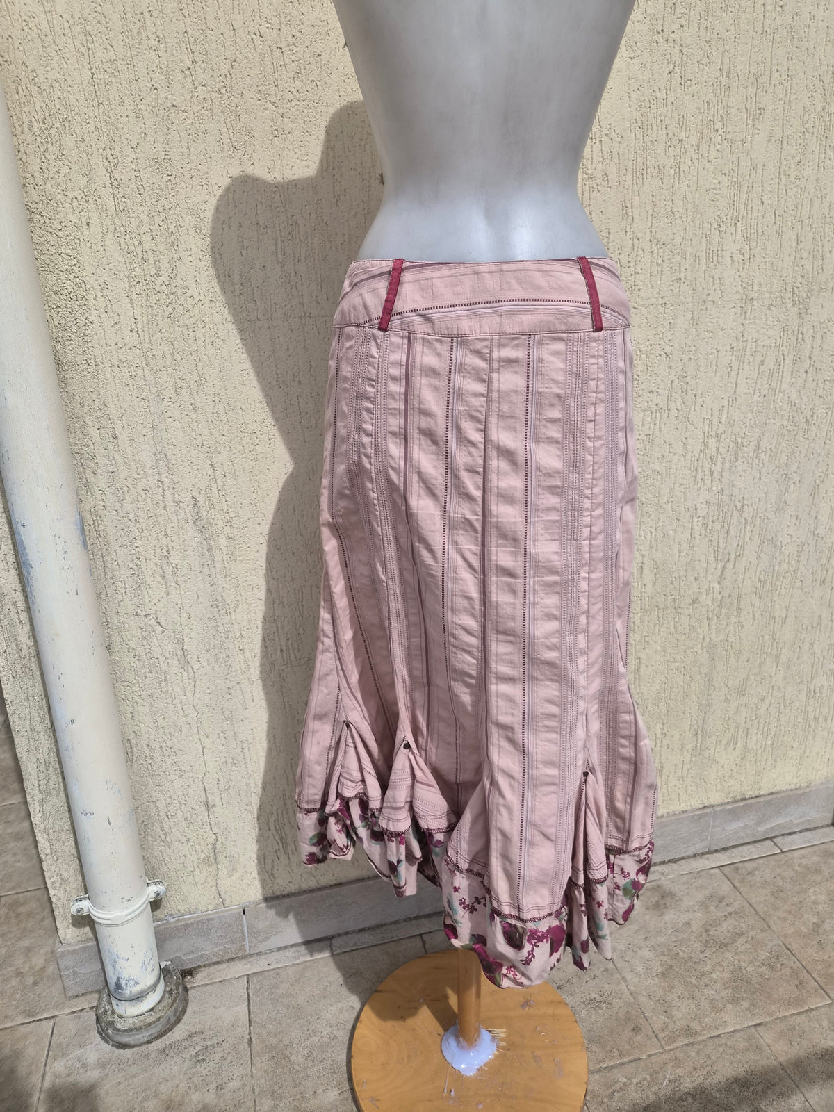 Jupe rose double zip