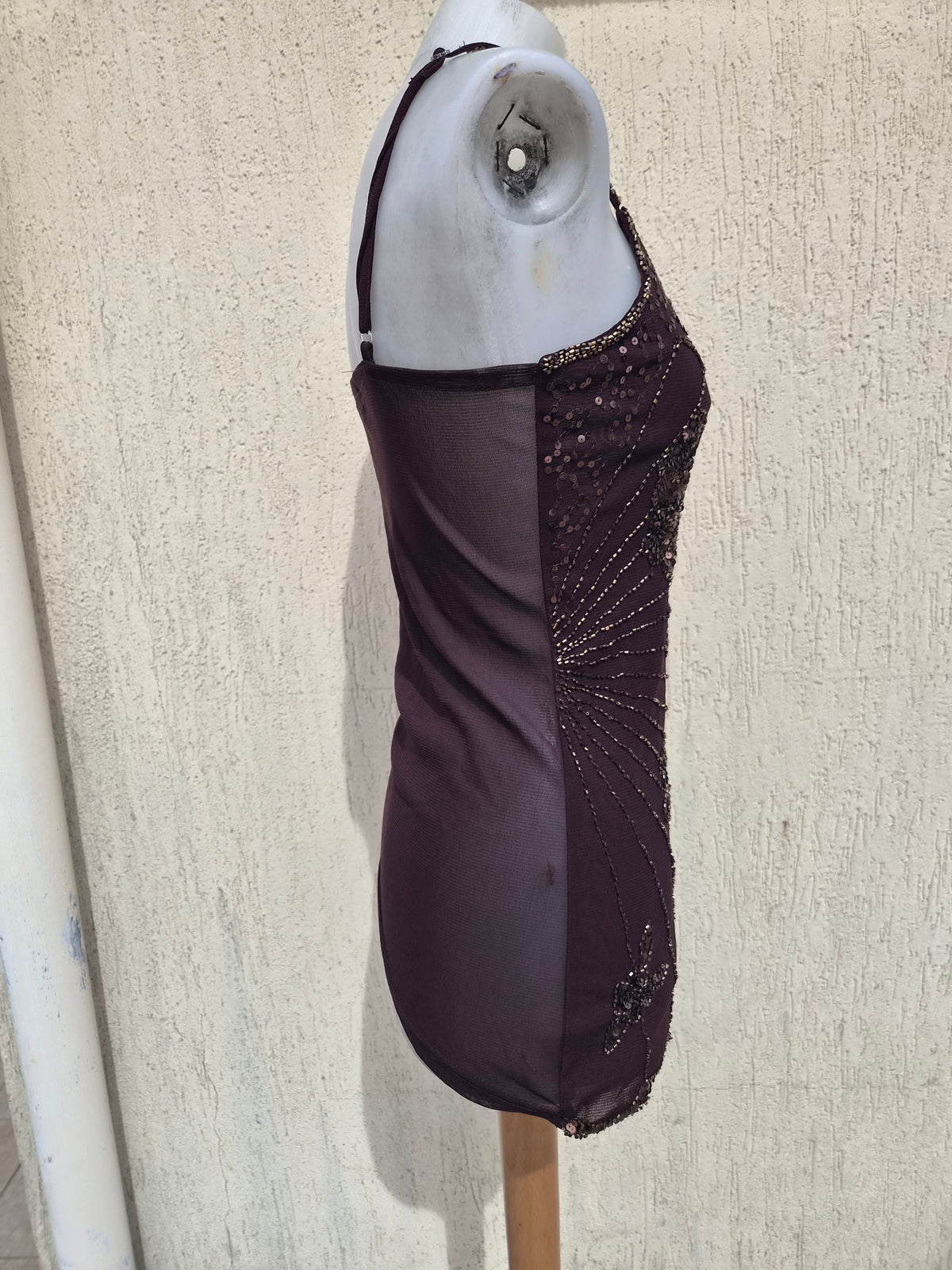 Brown butterfly embroidery veil