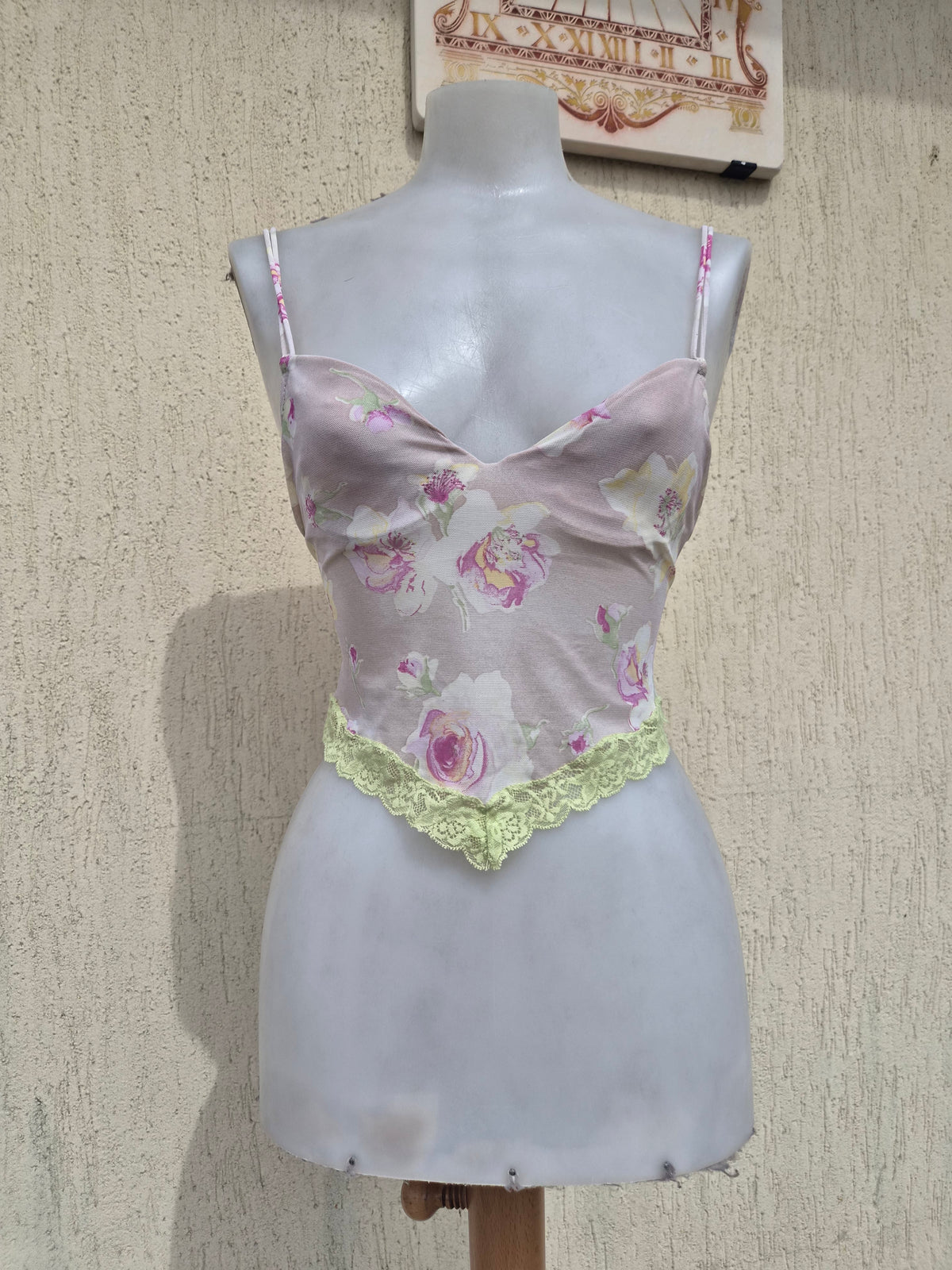 Haut lingerie voile floral