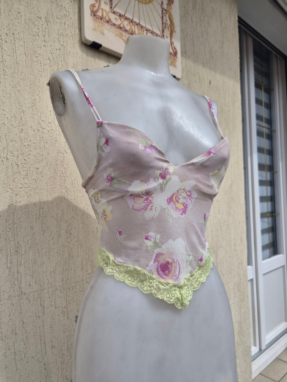 Haut lingerie voile floral
