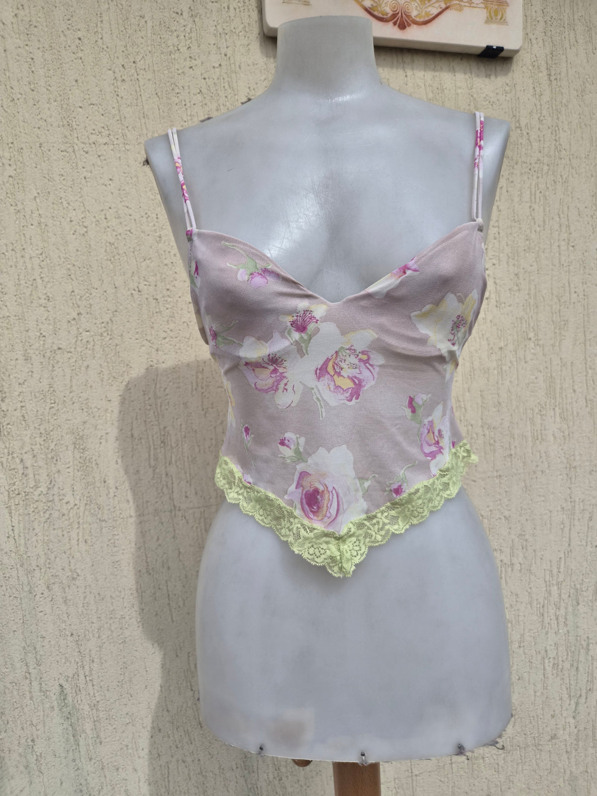 Haut lingerie voile floral