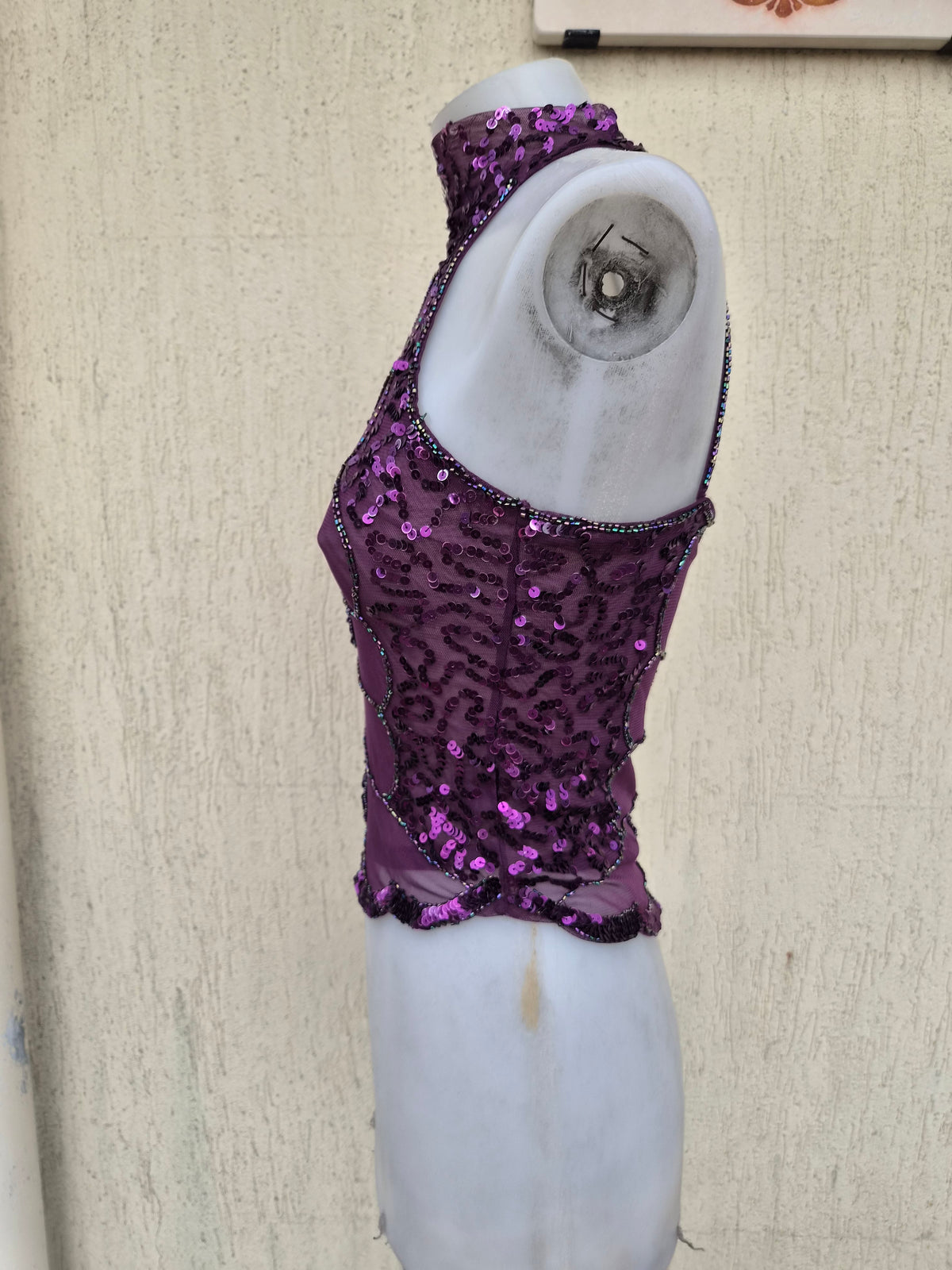 Haut asymétrique à sequins
