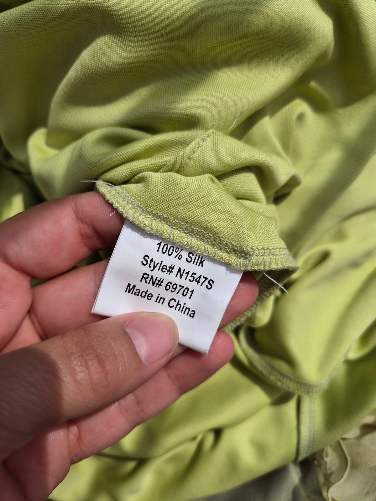 Sue Wong green silk dress