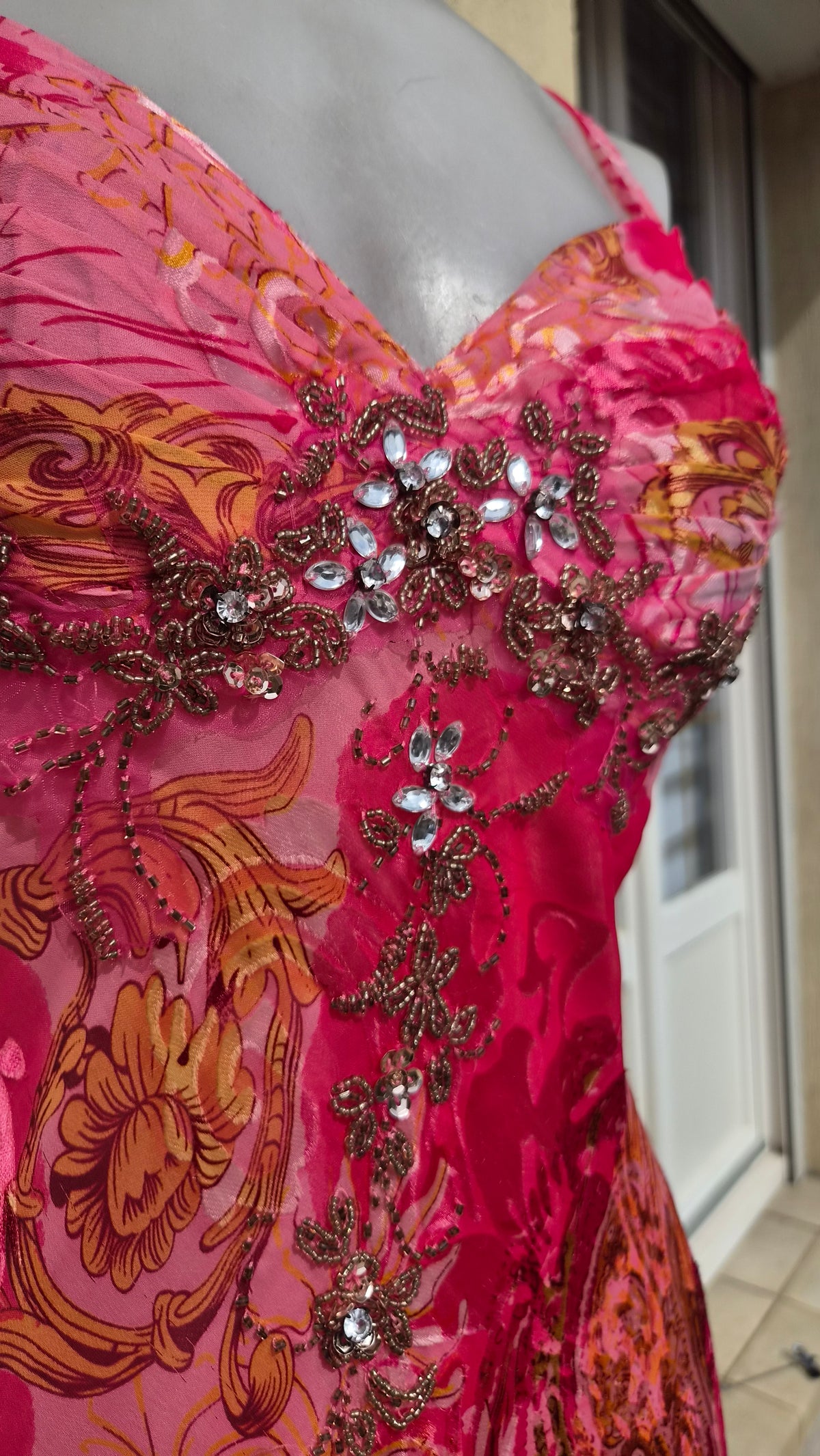 Dave & Johnny floral silk dress