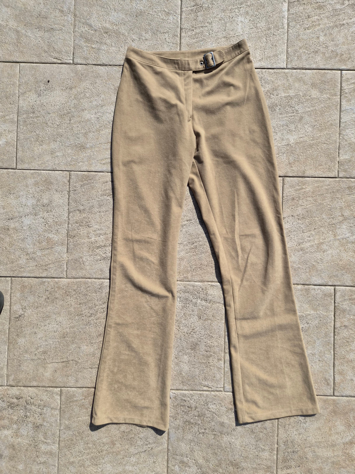 Pantalon évasé beige