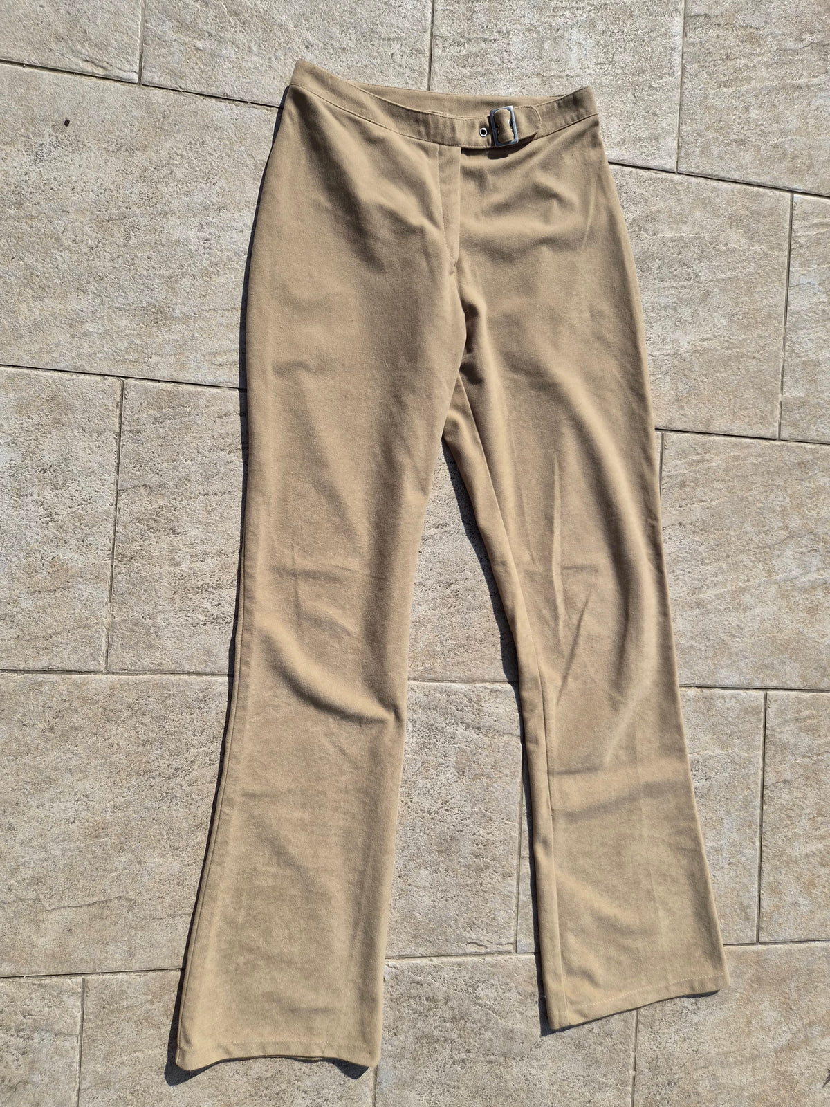 Pantalon évasé beige