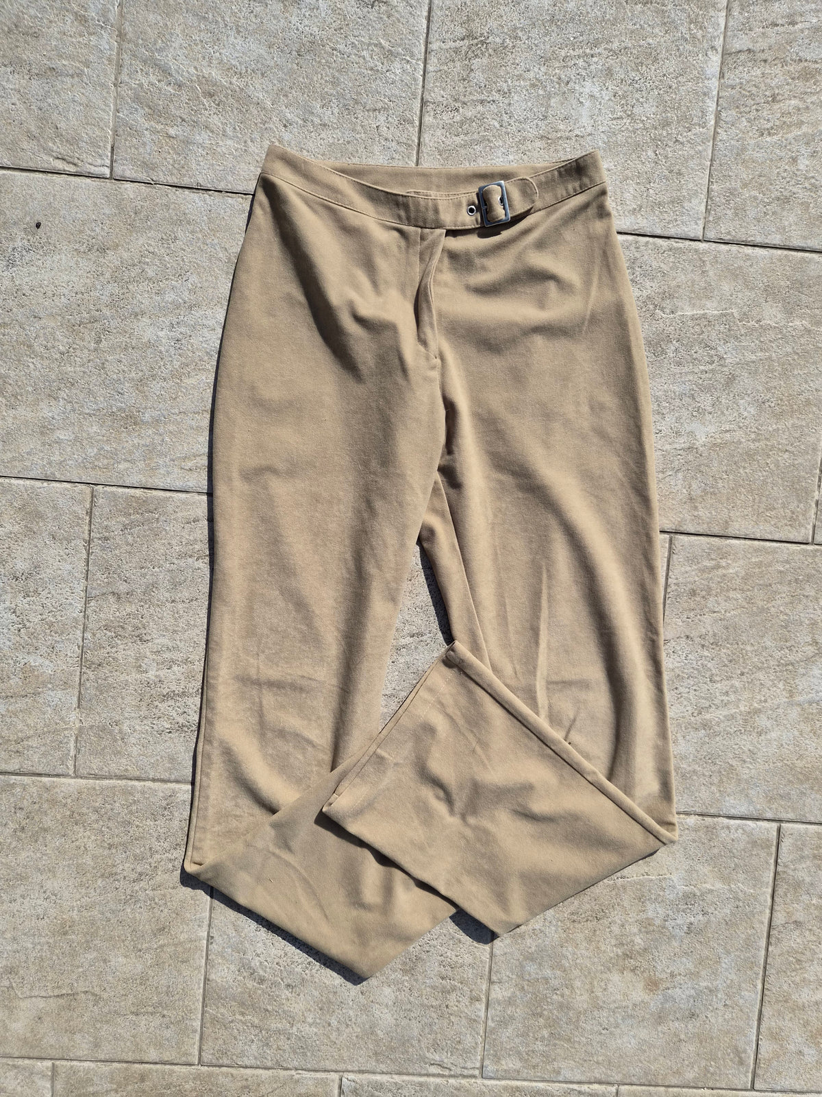 Pantalon évasé beige