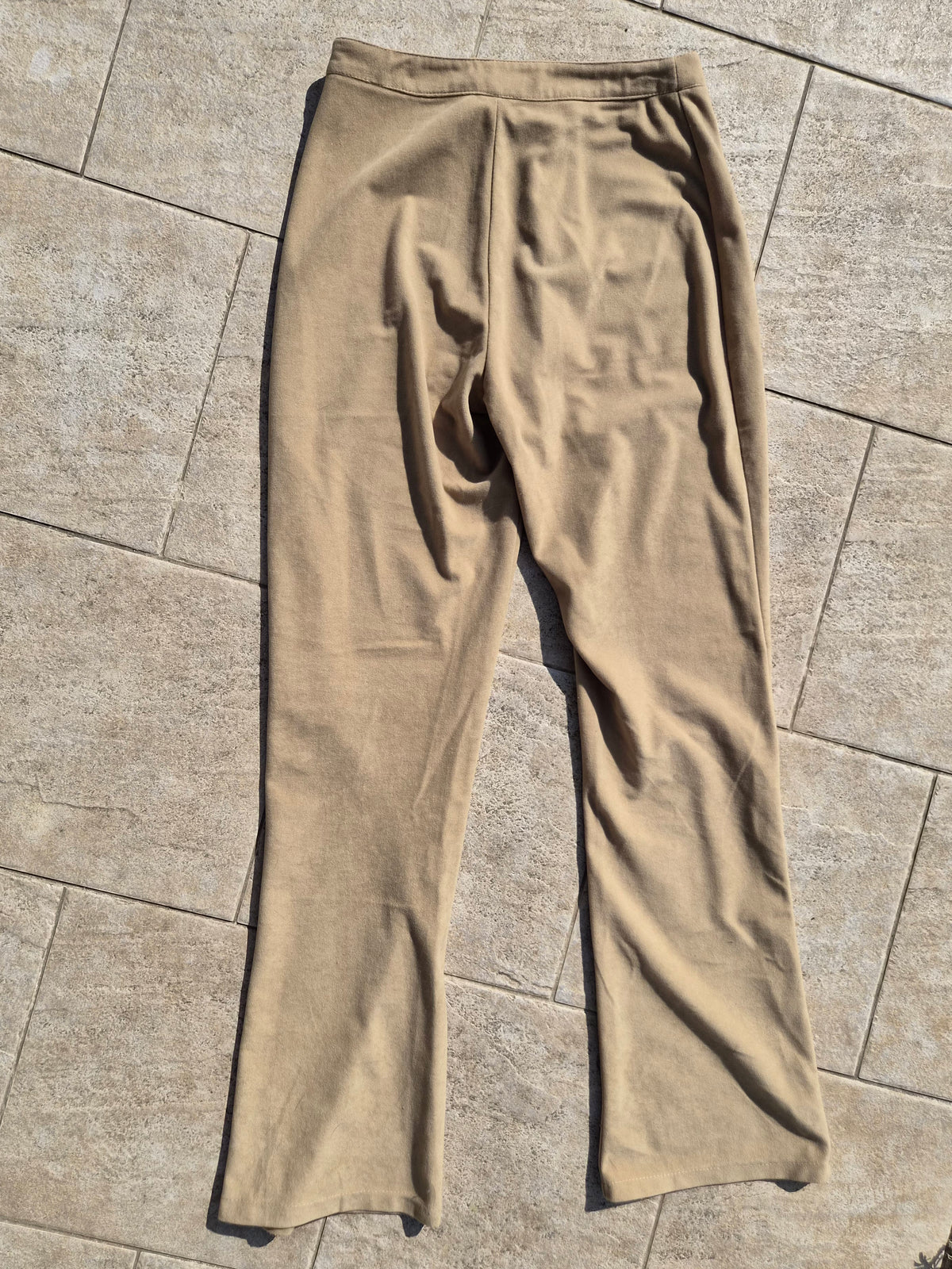 Pantalon évasé beige
