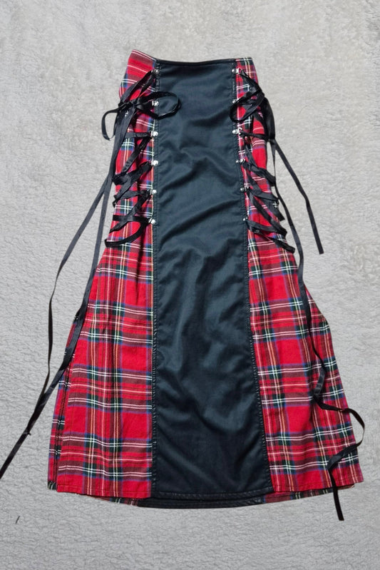 Jupe tartan avec laçage