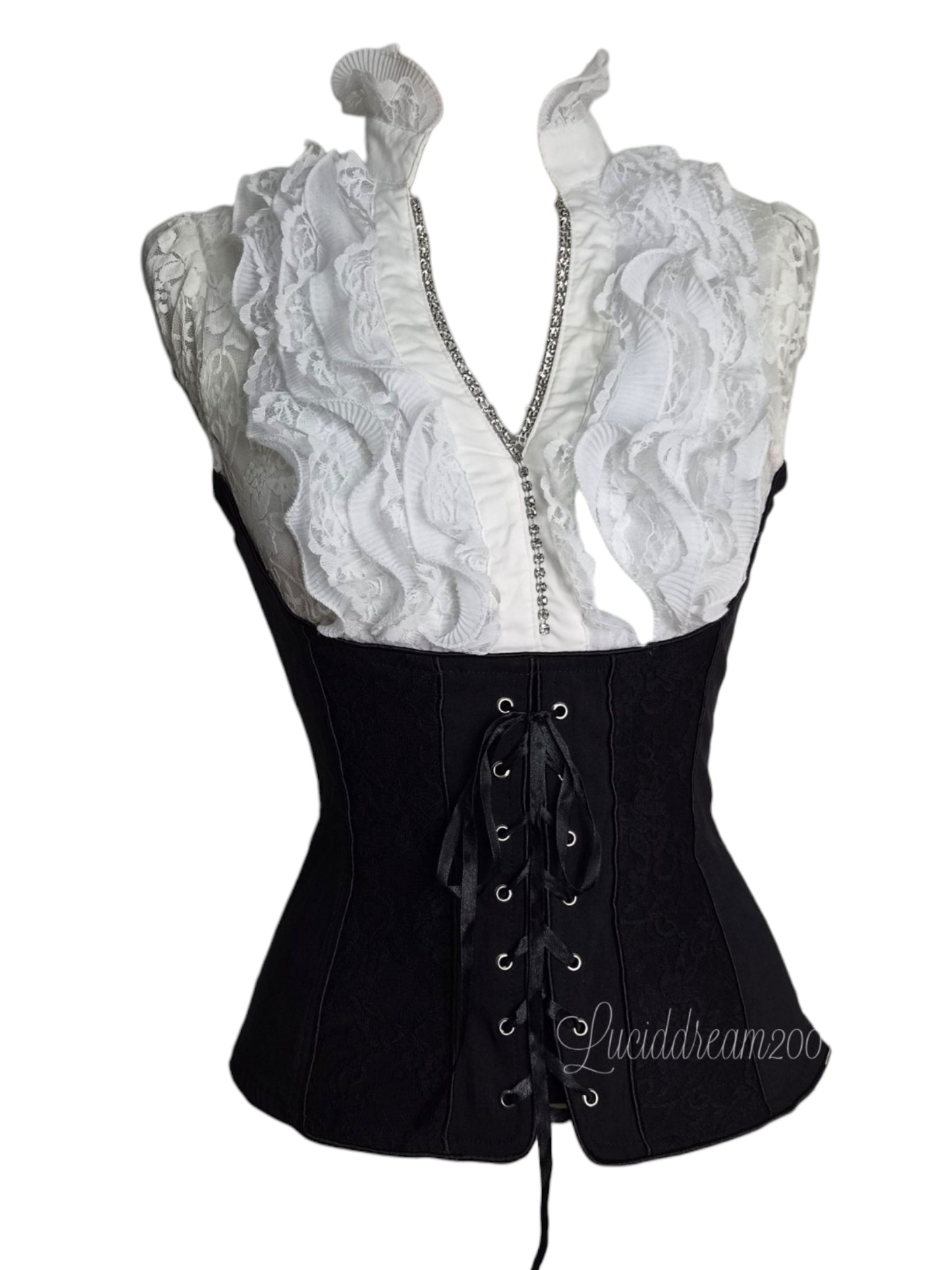 Haut officecore noir et blanc