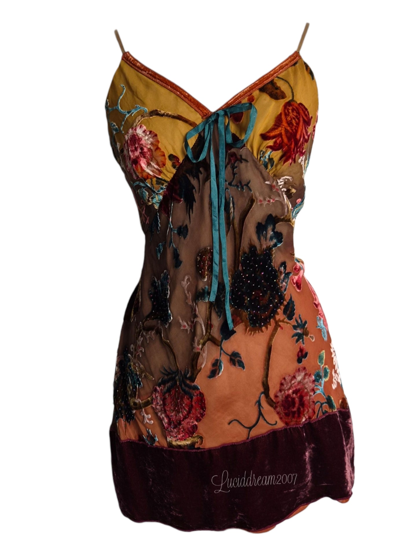 Haut en soie et velours Kale Bob