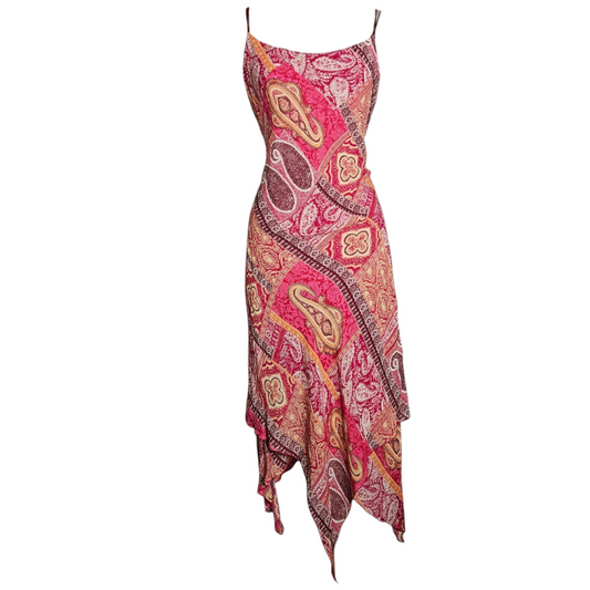 Asymmetrical cashmere pattern dress