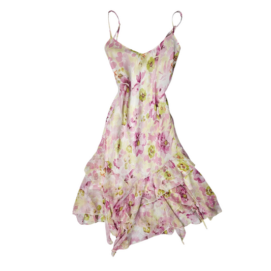 Floral pattern voile dress