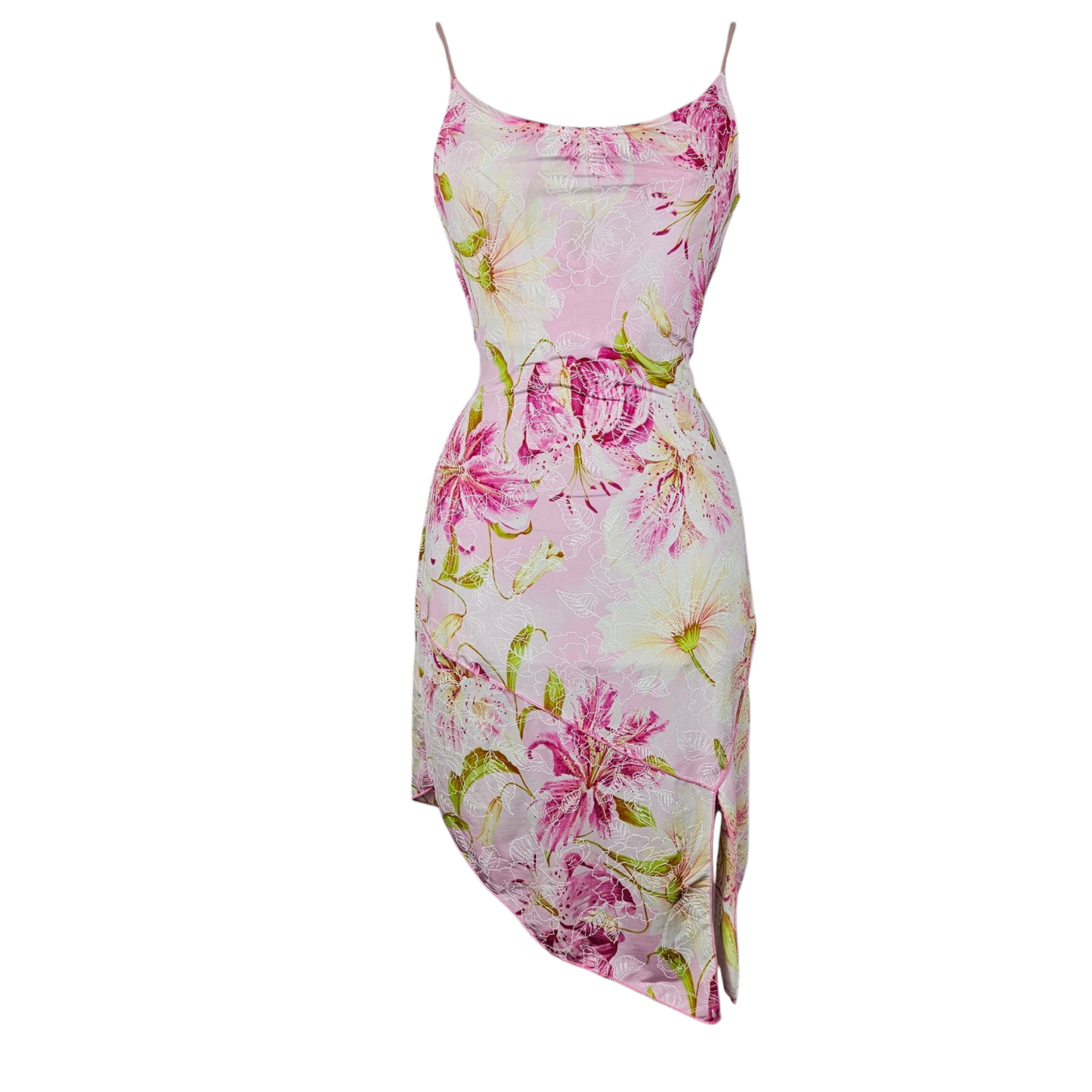 Robe asymétrique fleurie