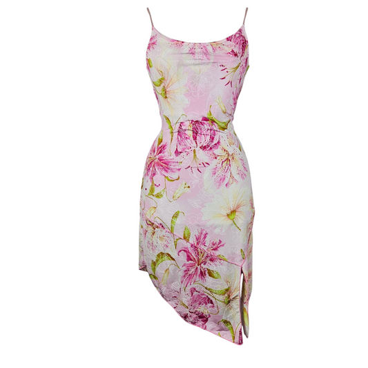 Asymmetrical floral dress