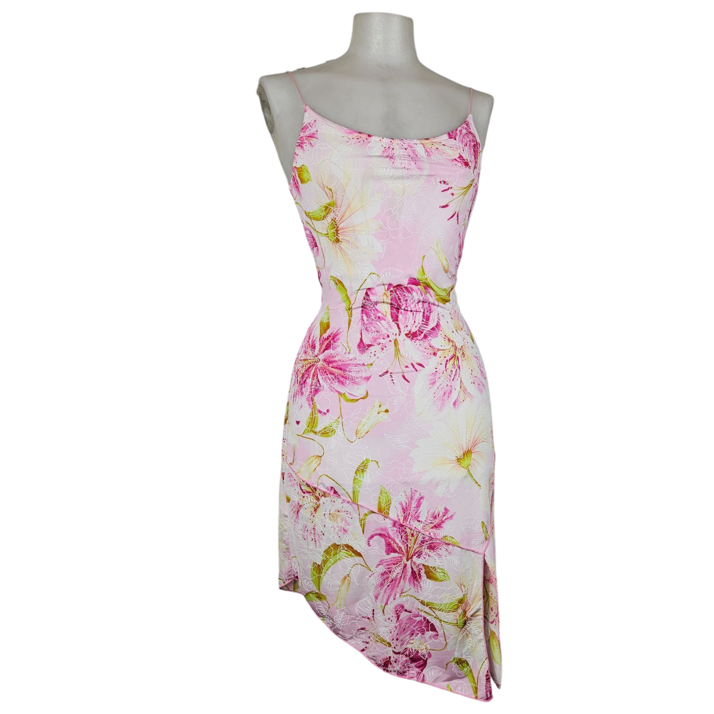 Robe asymétrique fleurie