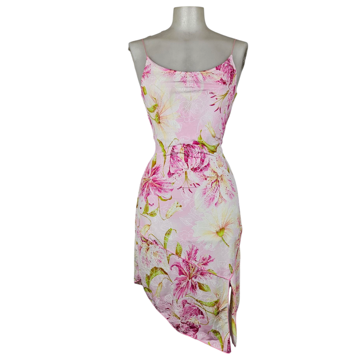 Robe asymétrique fleurie