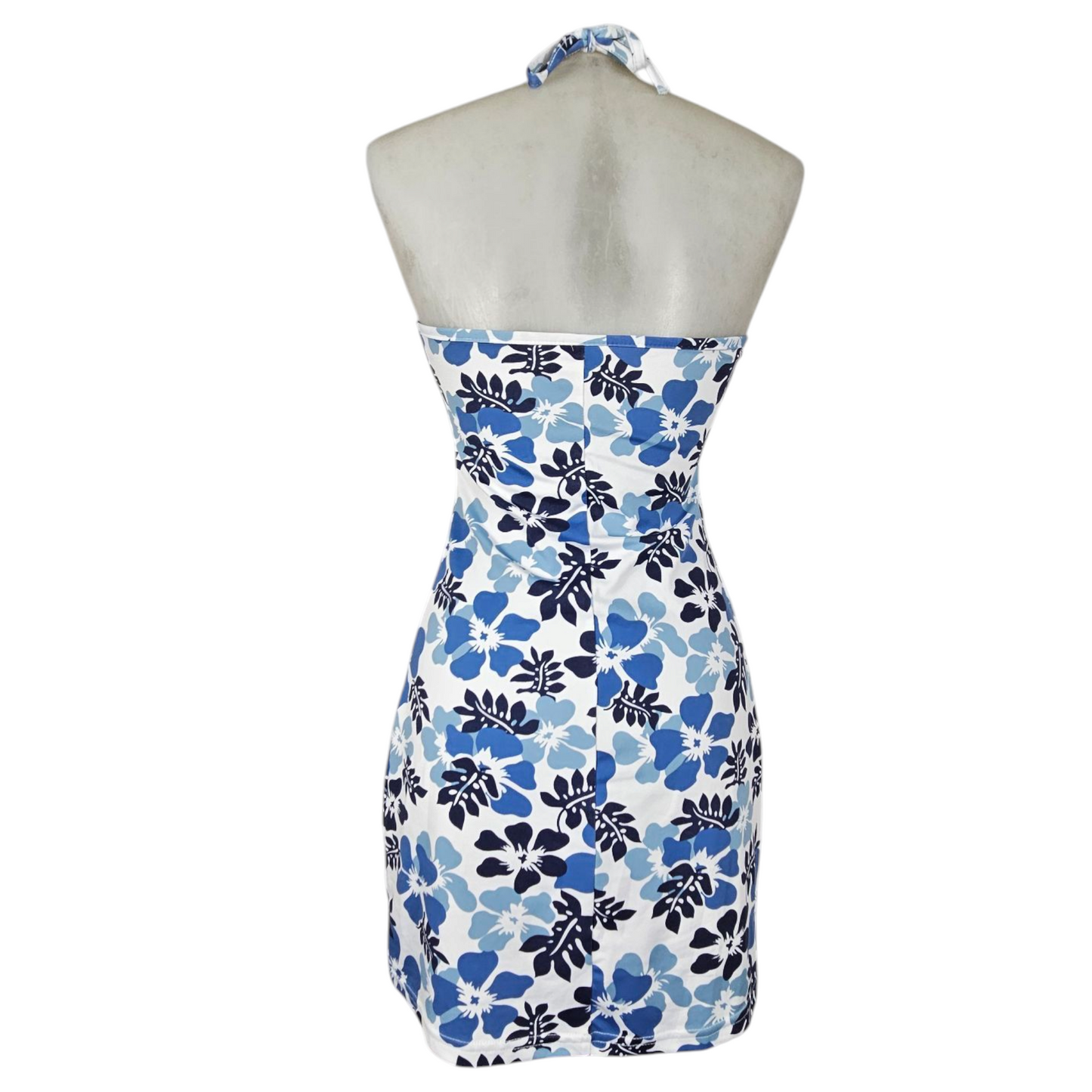 Robe dos nu motif floral
