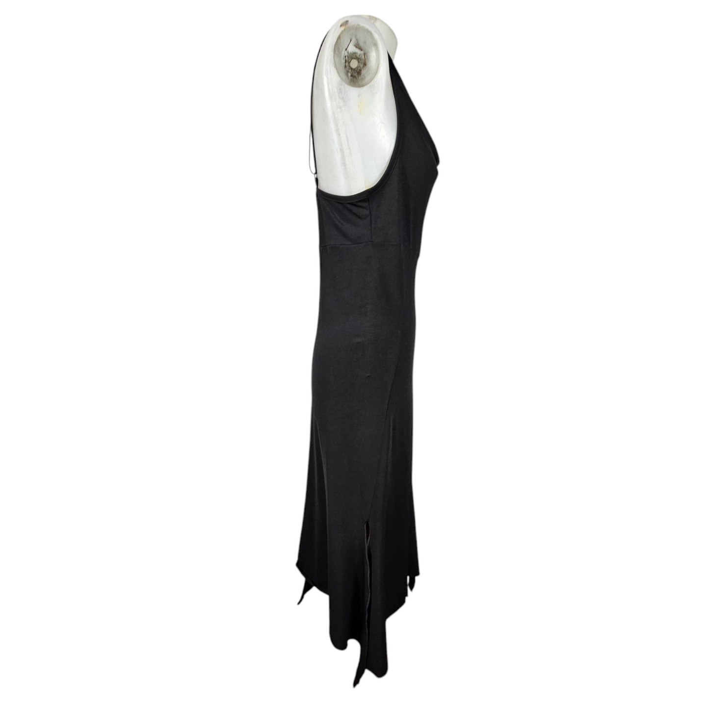 Asymmetrical cowl neck dress