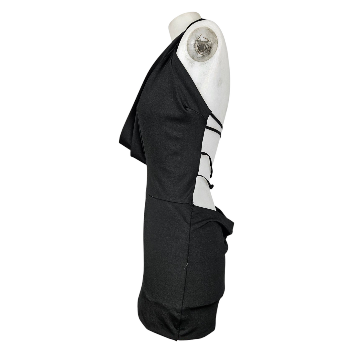 Halter neck dress with open back