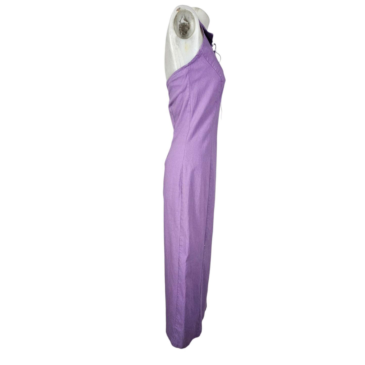Robe dos nu col montant et laçage