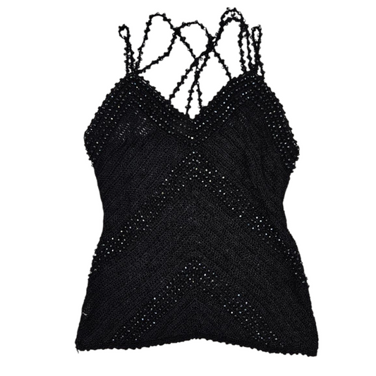 Crochet and beaded top