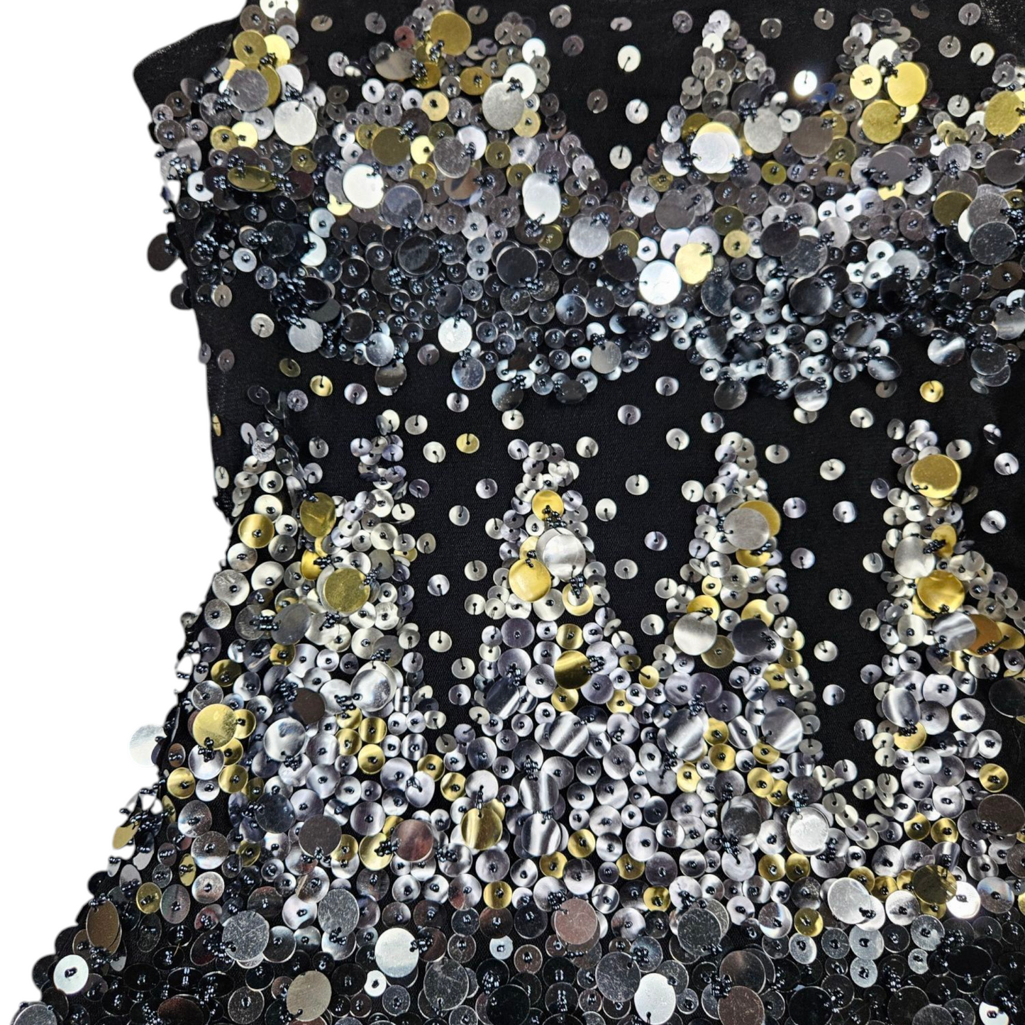 Sequin-embroidered voile top