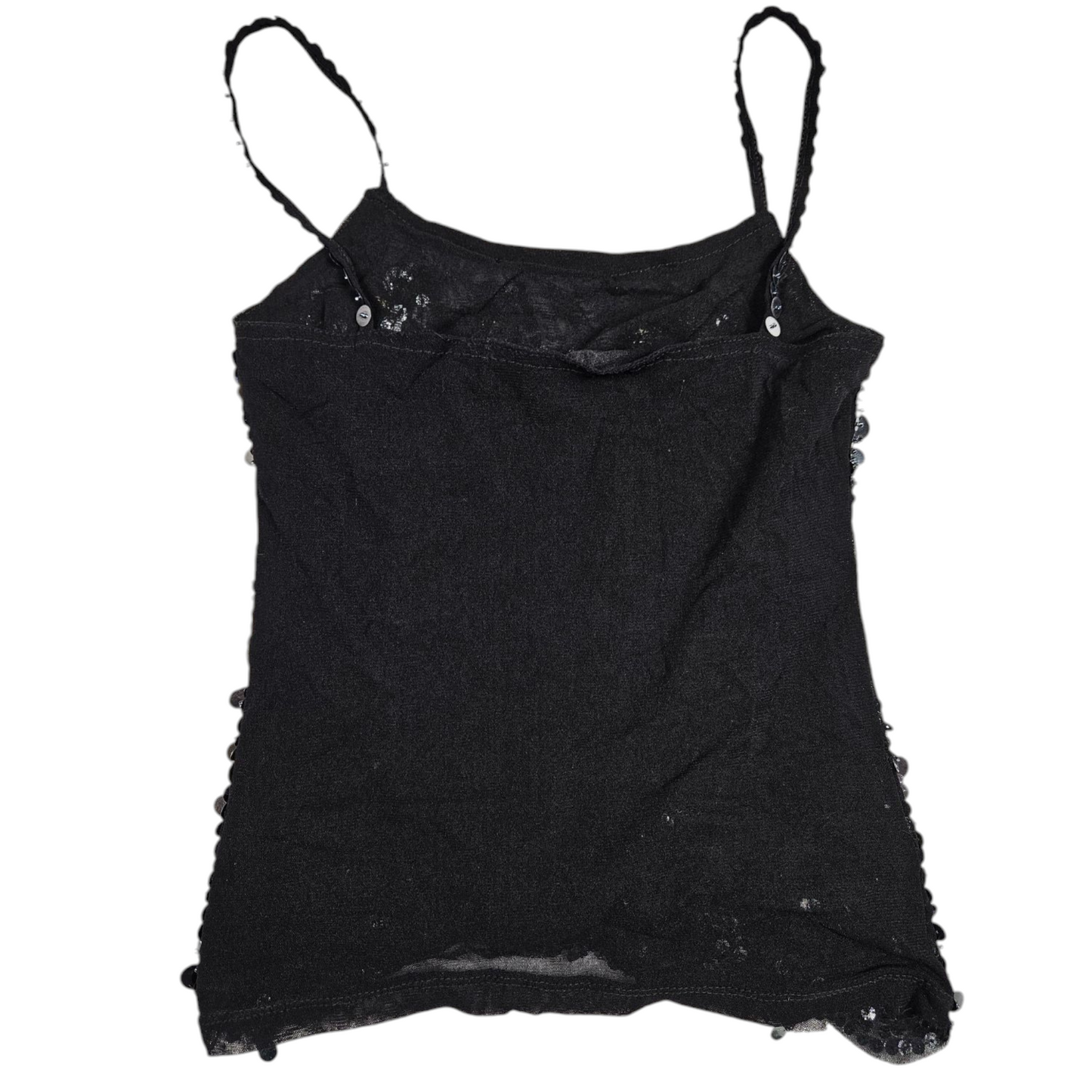 Sequin-embroidered voile top
