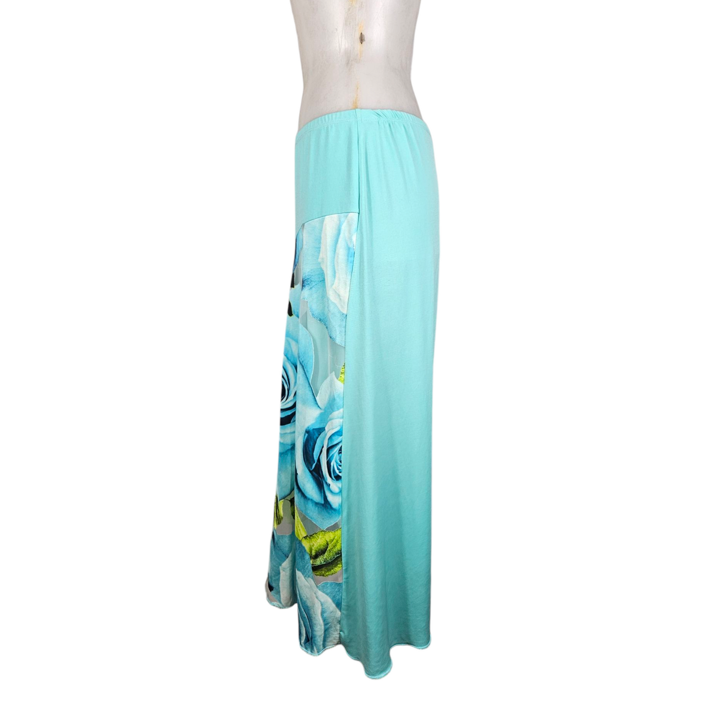 Jupe asymétrique à motif floral