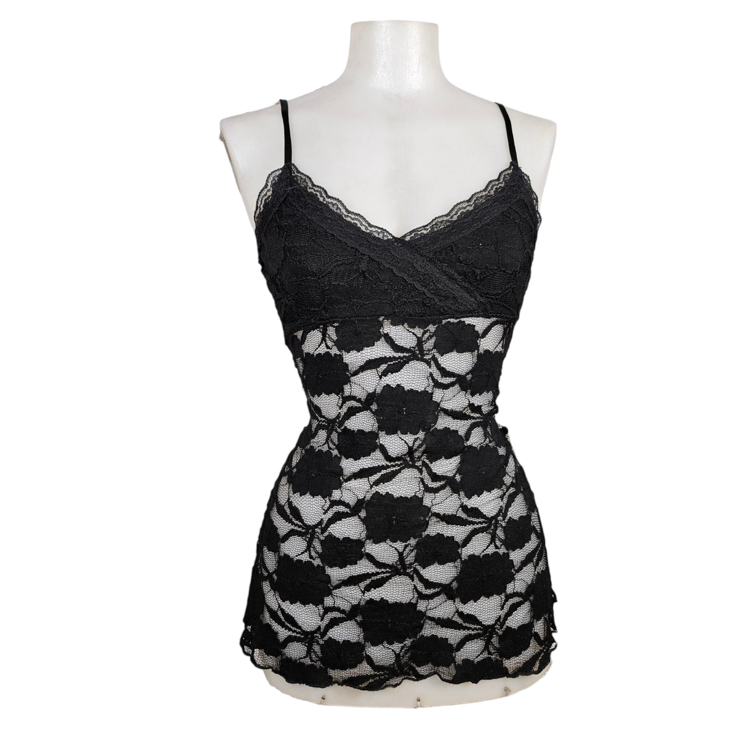 Black lace tank top